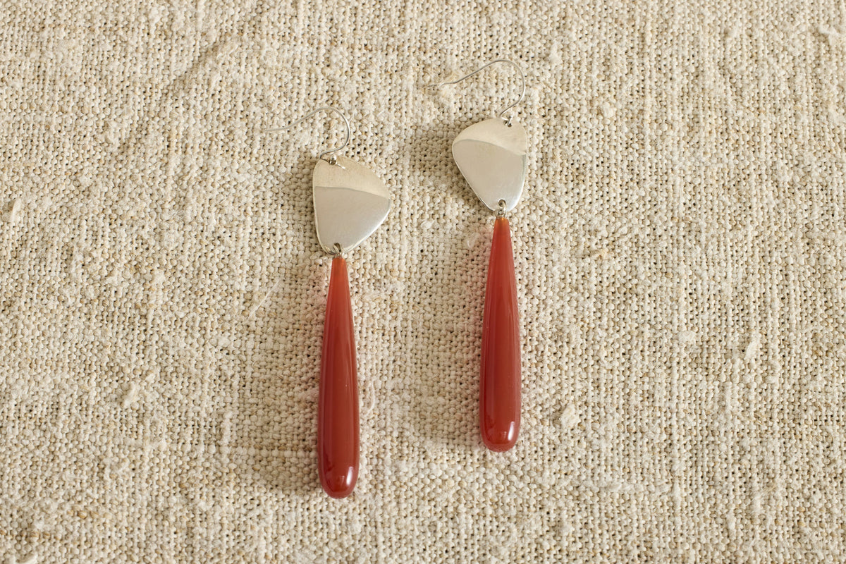 Nicky Kehoe - Carnelian and Stone Link Earrings