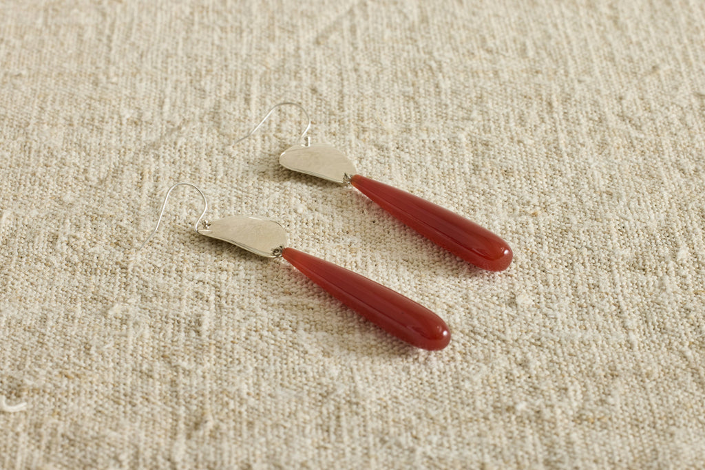 Nicky Kehoe - Carnelian and Stone Link Earrings
