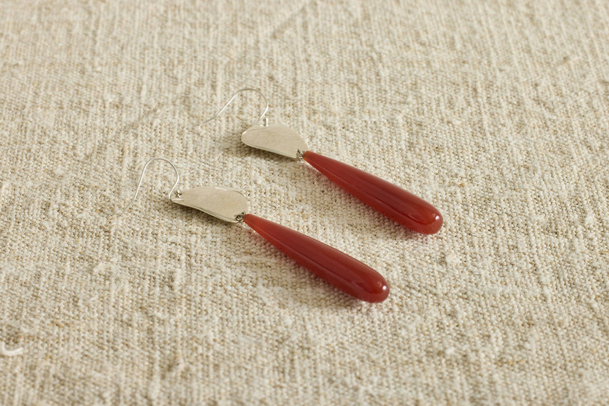 Nicky Kehoe - Carnelian and Stone Link Earrings