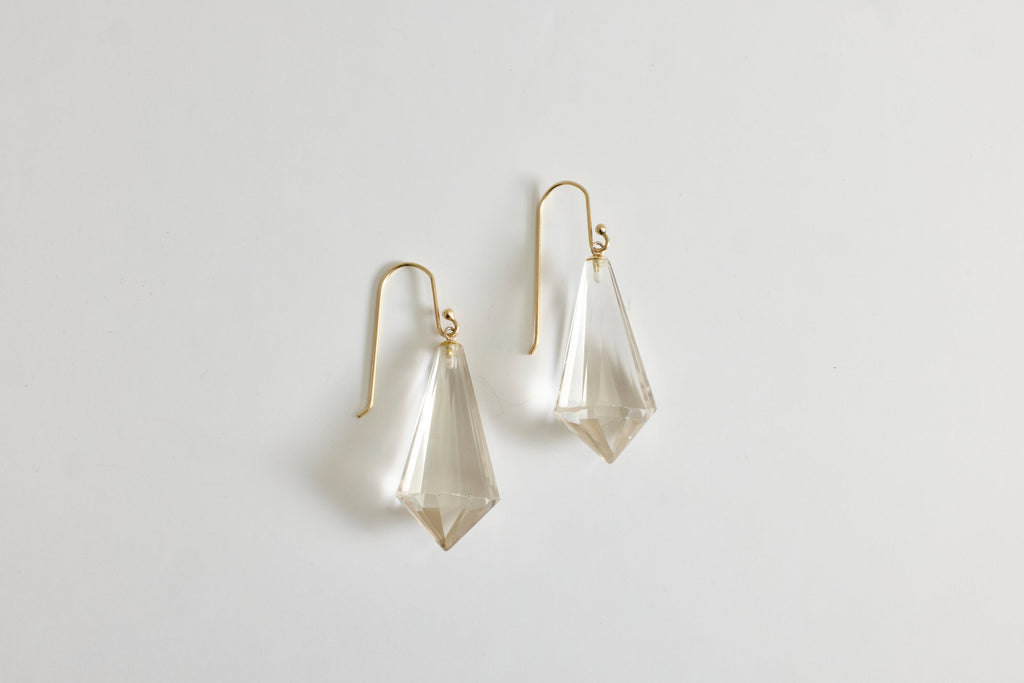 Nicky Kehoe - Champagne Quartz Fan Earrings