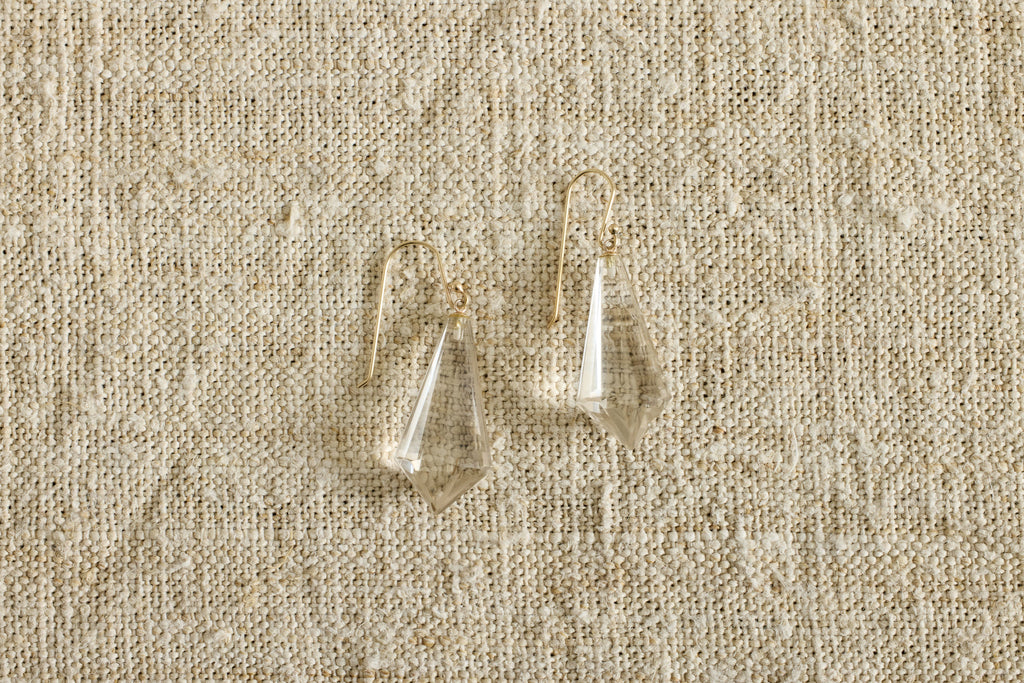 Nicky Kehoe - Champagne Quartz Fan Earrings