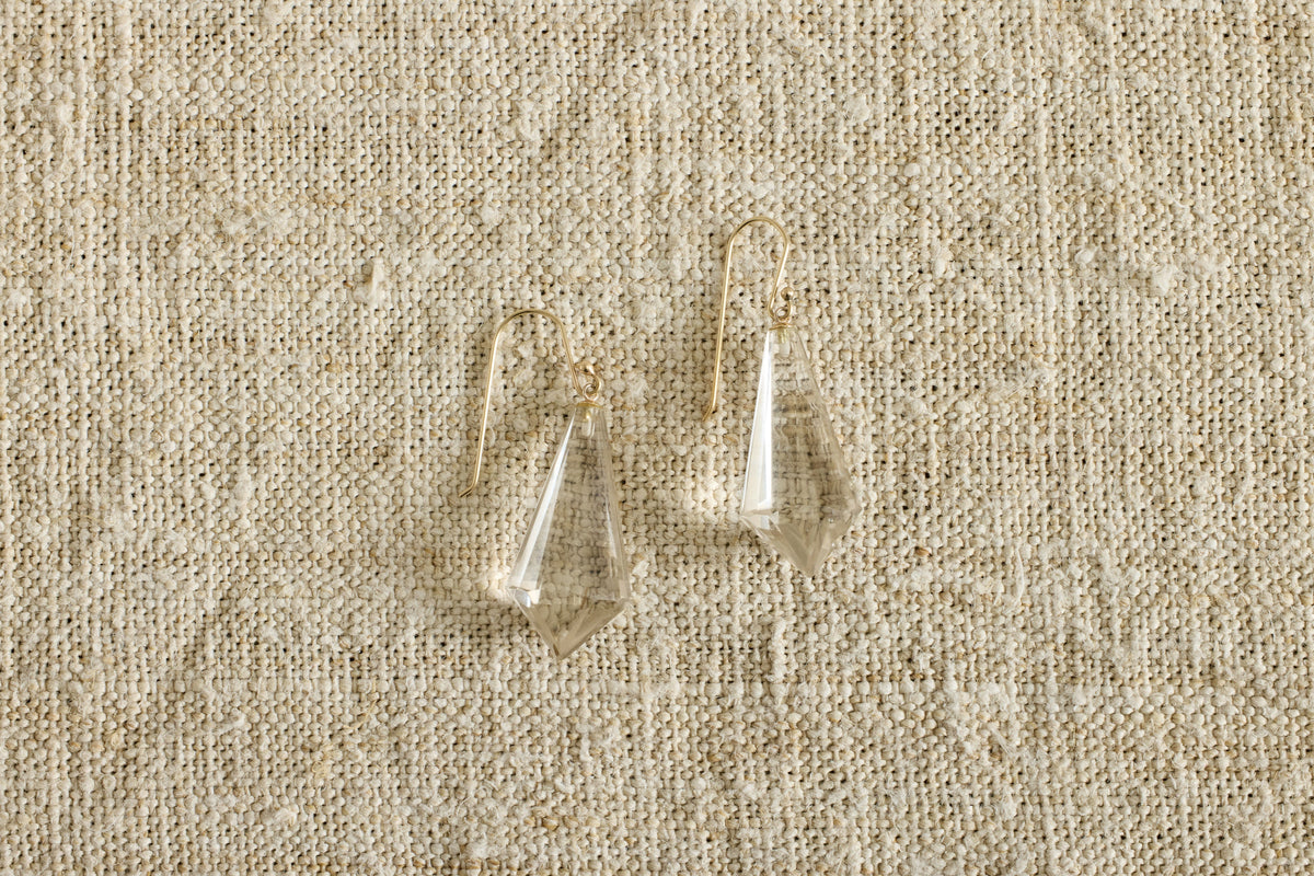 Nicky Kehoe - Champagne Quartz Fan Earrings