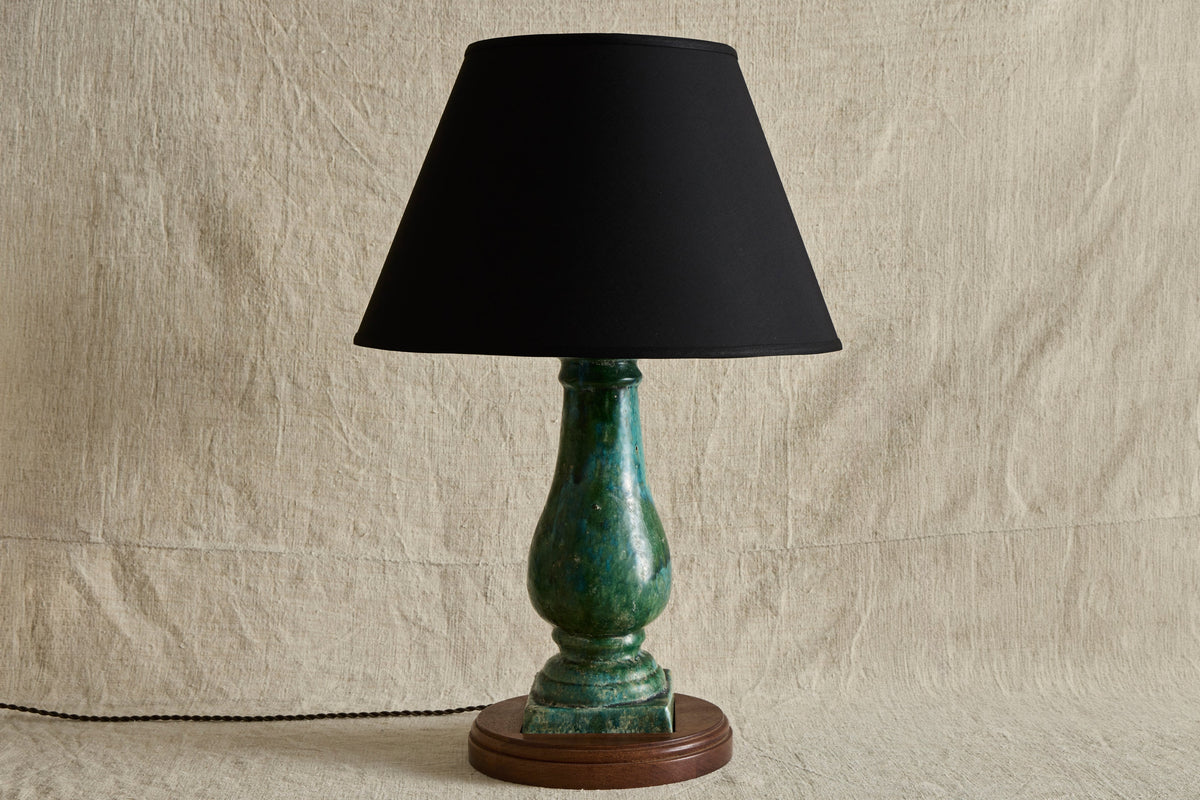 Nicky Kehoe - VTG CHINESE GREEN STONE TABLE LAMP