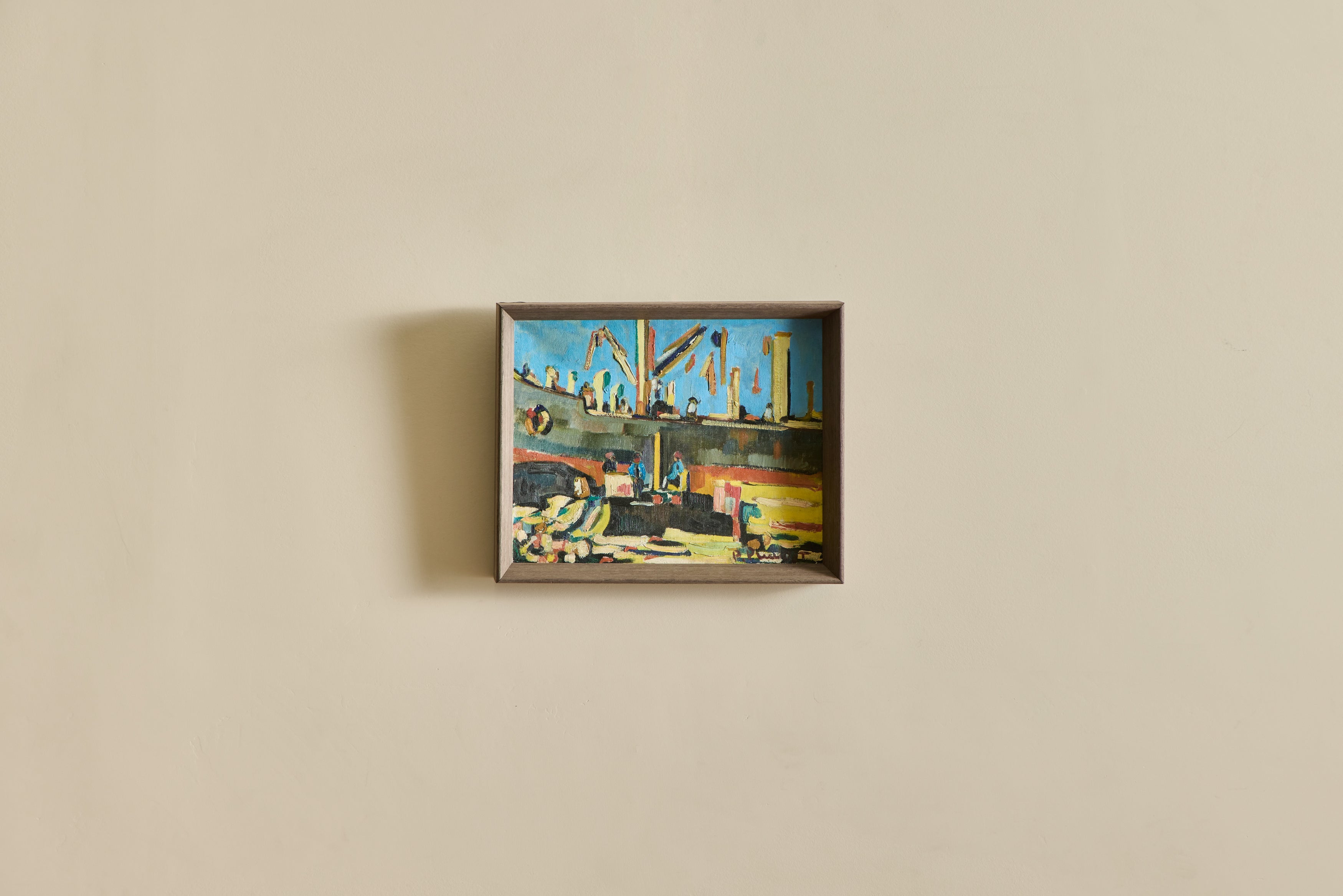 Nicky Kehoe - VTG SHIPYARD OIL PAINTING