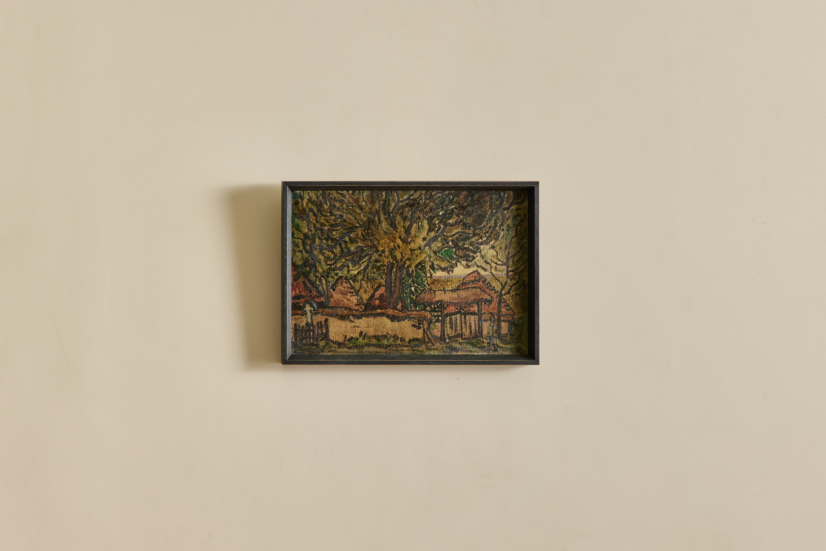 Nicky Kehoe - VTG VILLAGE LANDSCAPE PAINTING