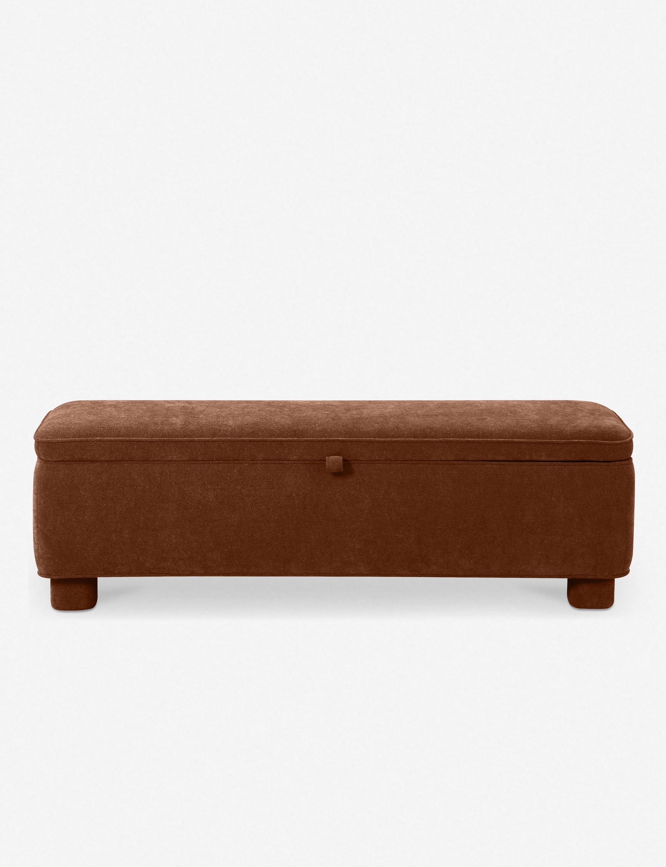 Lulu and Georgia - Open Box: Asner Storage Bench, Dark Rust