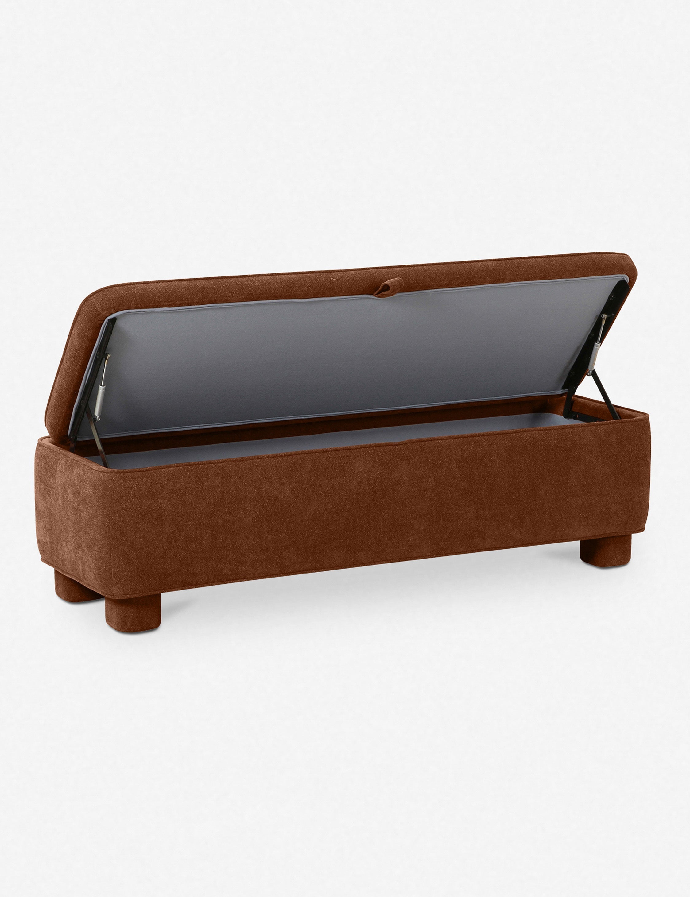Lulu and Georgia - Open Box: Asner Storage Bench, Dark Rust