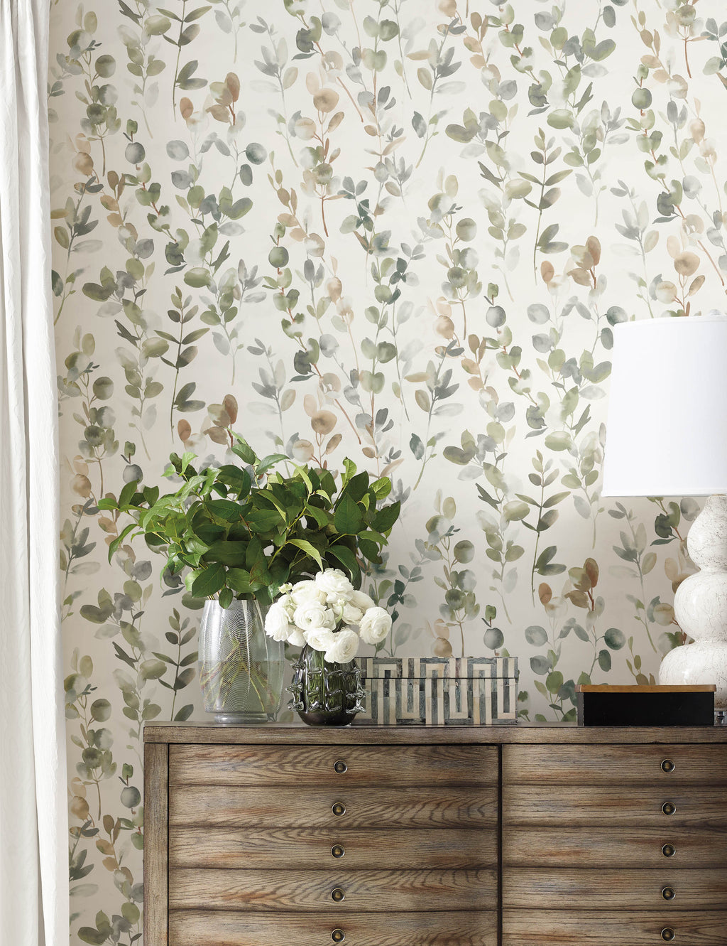 Lulu and Georgia - Joyful Eucalyptus Wallpaper by Candice Olson