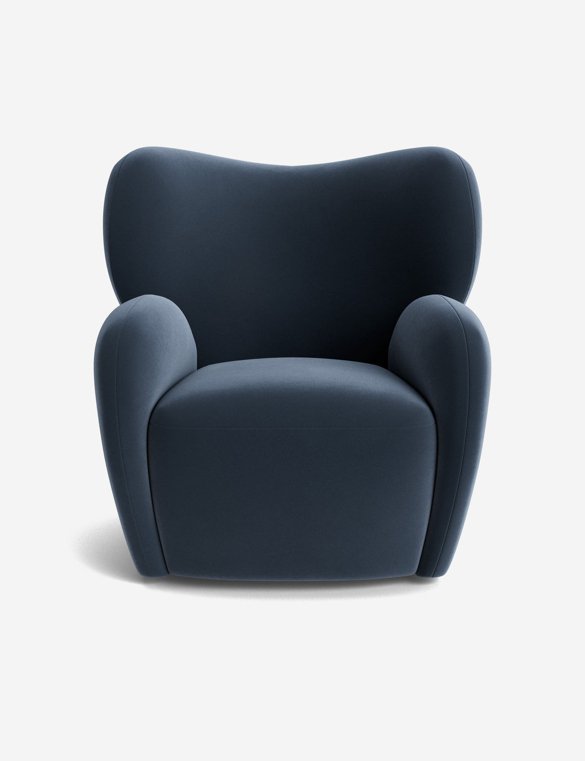 Lulu and Georgia - Open Box: Ovid Swivel Chair, Blue Modern Velvet by Aimee Song