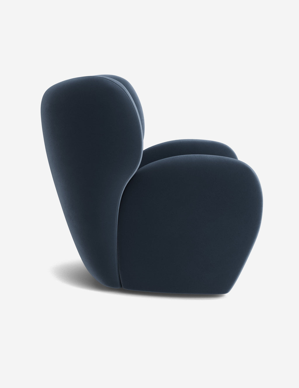 Lulu and Georgia - Open Box: Ovid Swivel Chair, Blue Modern Velvet by Aimee Song