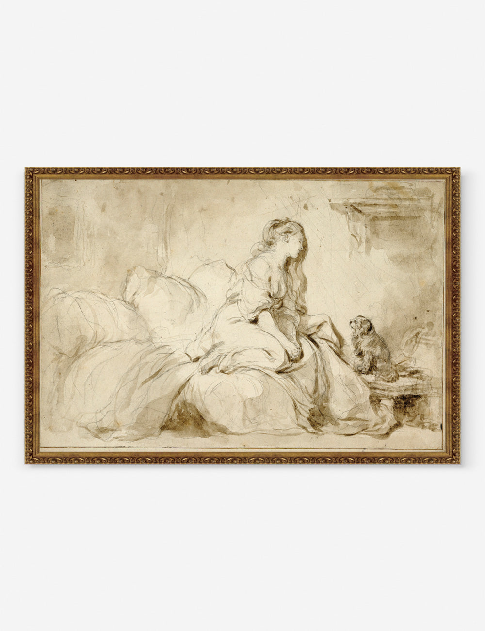 Lulu and Georgia - Oh! IF Only He Were as Faithful to Me Wall Art by Jean - Honoré Fragonard, Original Work held by the J. Paul Getty Museum