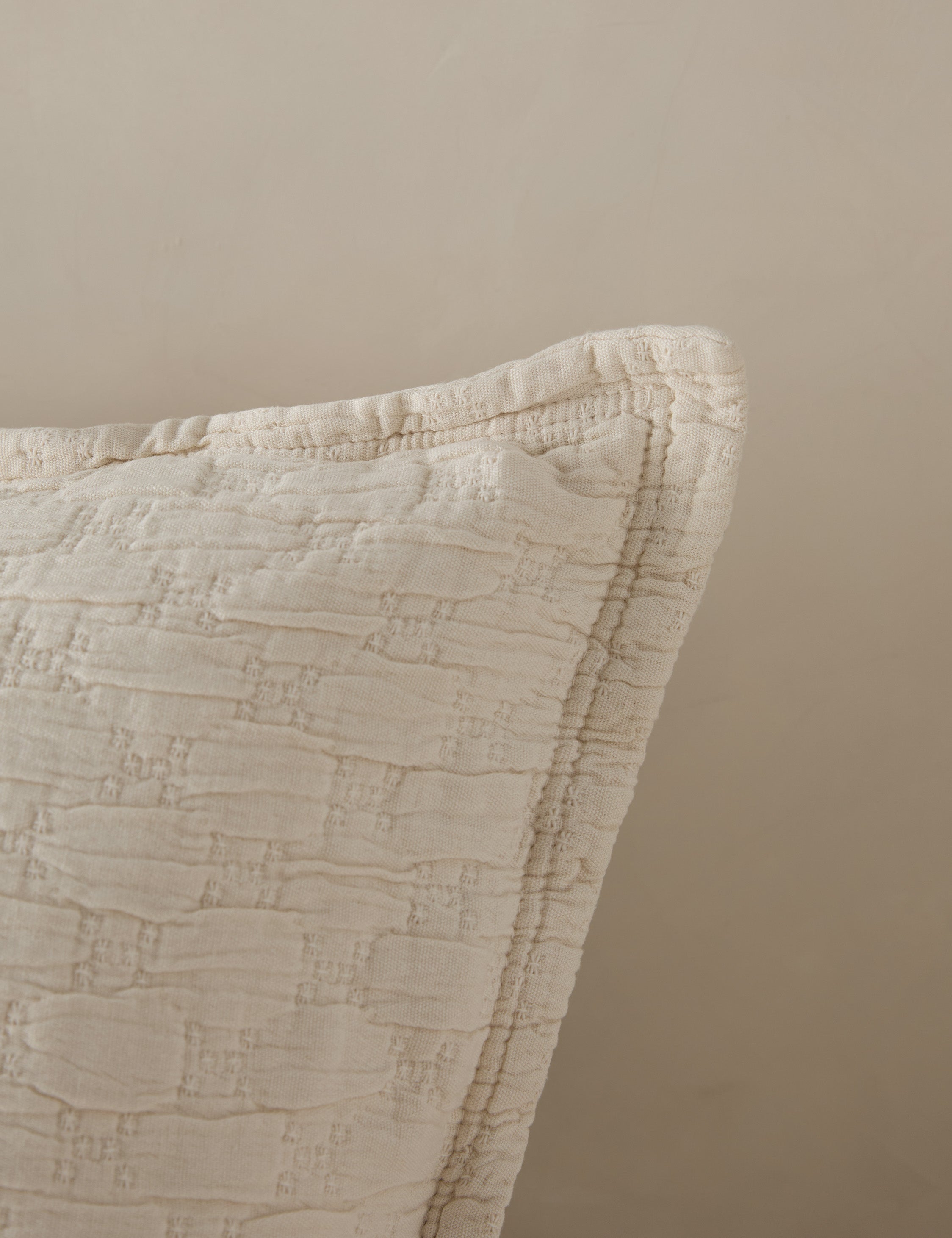 Lulu and Georgia - Ojai Cotton Matelasse Euro Sham by Pom Pom at Home