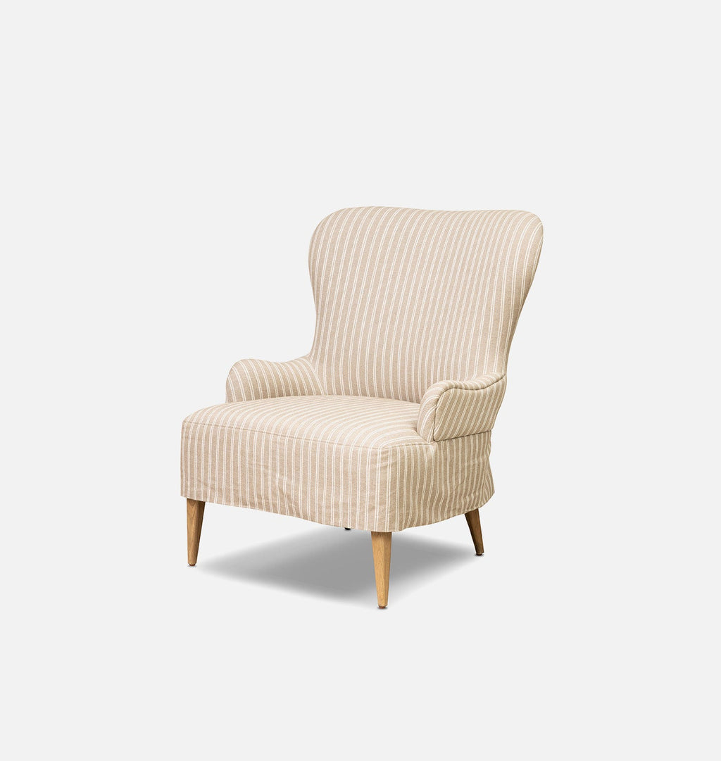 Amber Interiors - Omar Slipcovered Lounge Chair