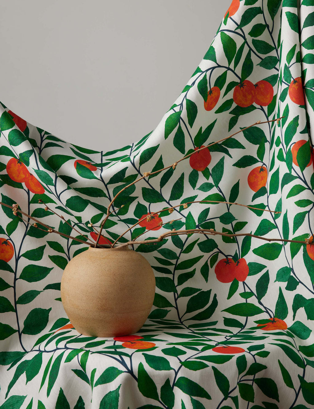 Lulu and Georgia - Orange Crush Natural on Linen by Nathan Turner
