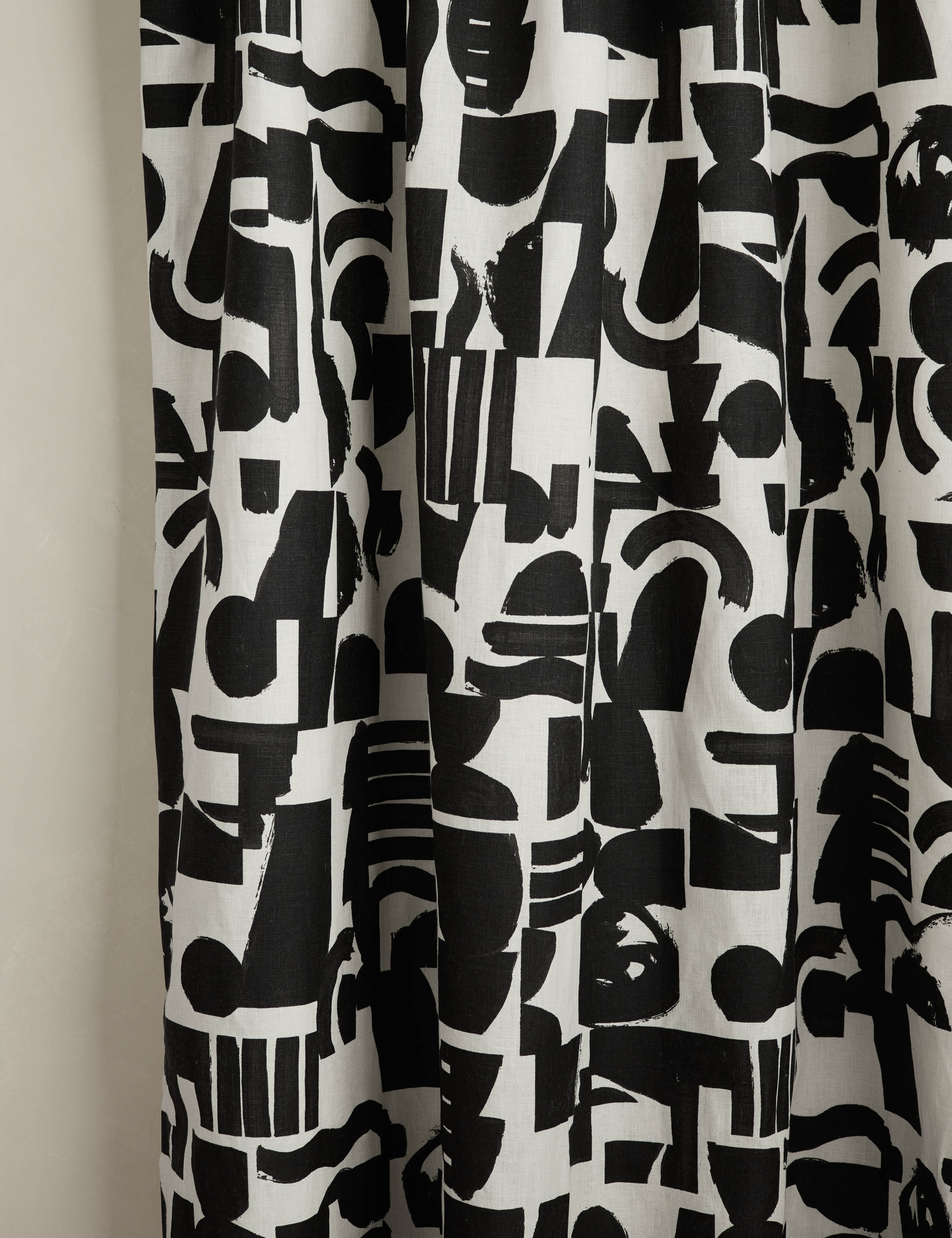 Lulu and Georgia - Organic Shapes Linen Curtain Panel by Sarah Sherman Samuel