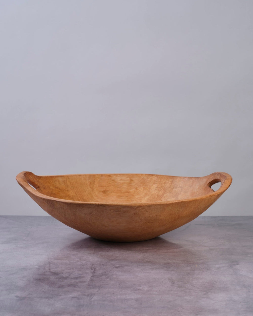 Terra Klay - Large 18 inch Contemporary Oval wood Bowl with Handles