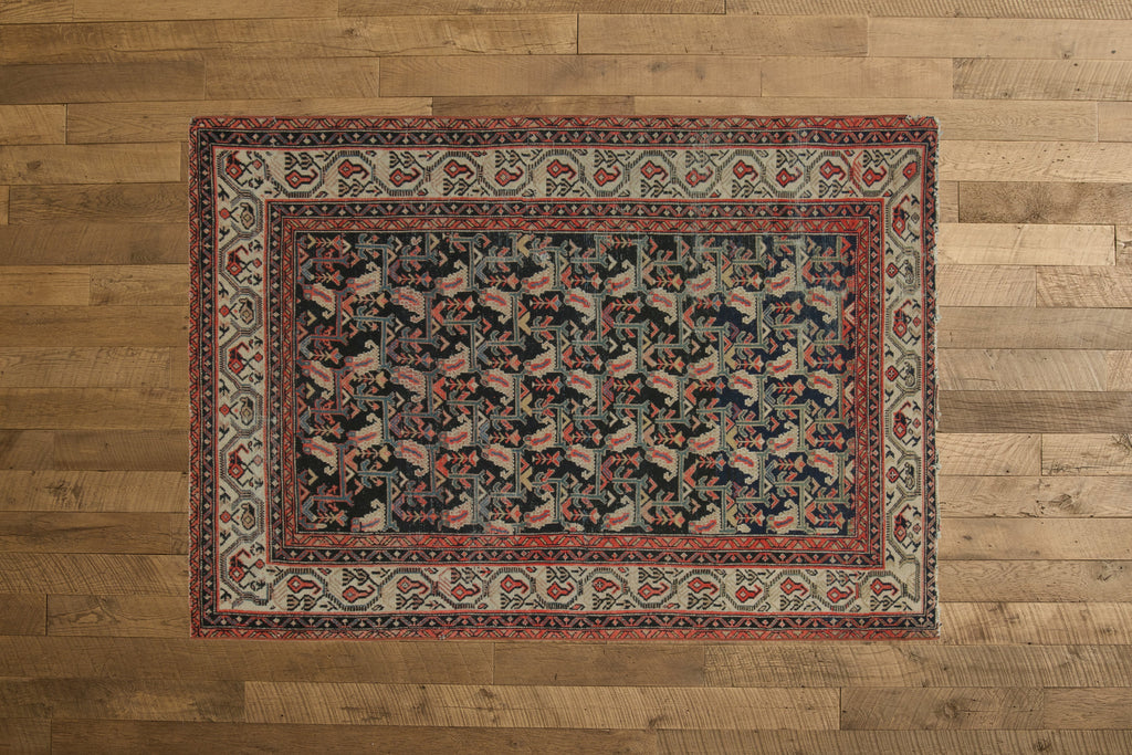 Nicky Kehoe - Coral & Green Malayer Rug 4’6 X 6’7