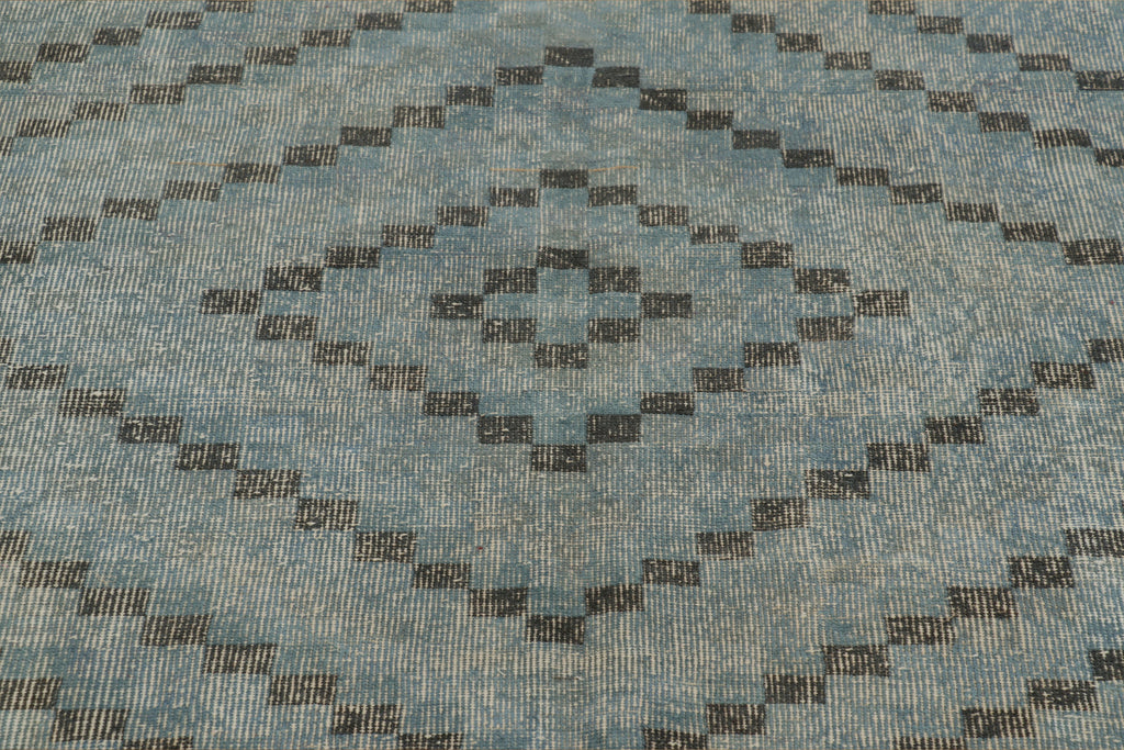 Nicky Kehoe - Turkish Blue Diamond Pattern Rug 4’7 X 8’1