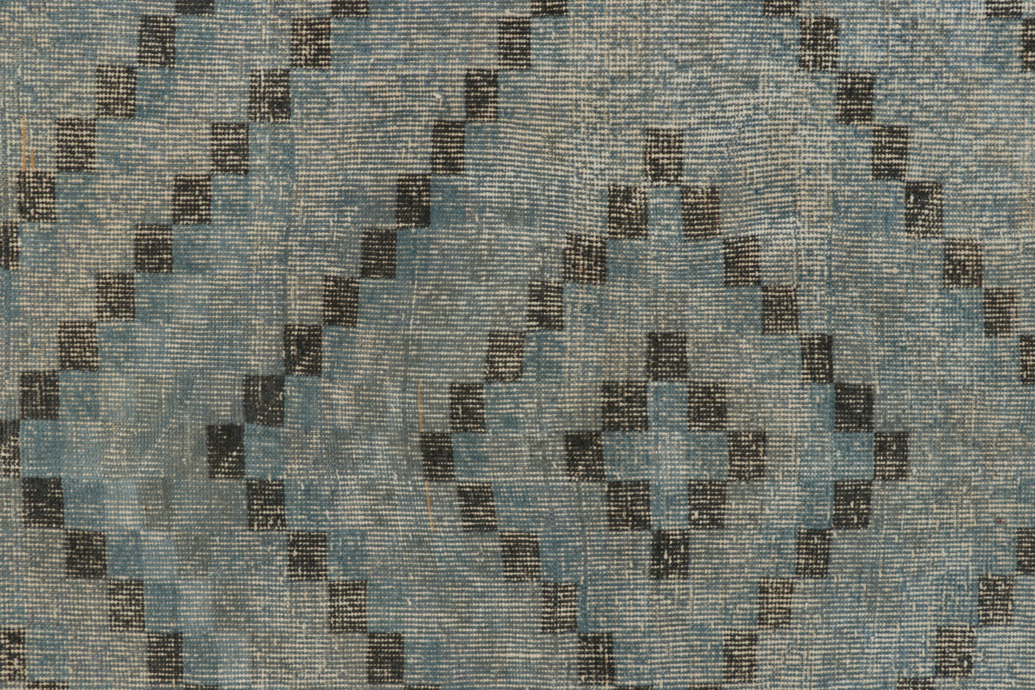 Nicky Kehoe - Turkish Blue Diamond Pattern Rug 4’7 X 8’1