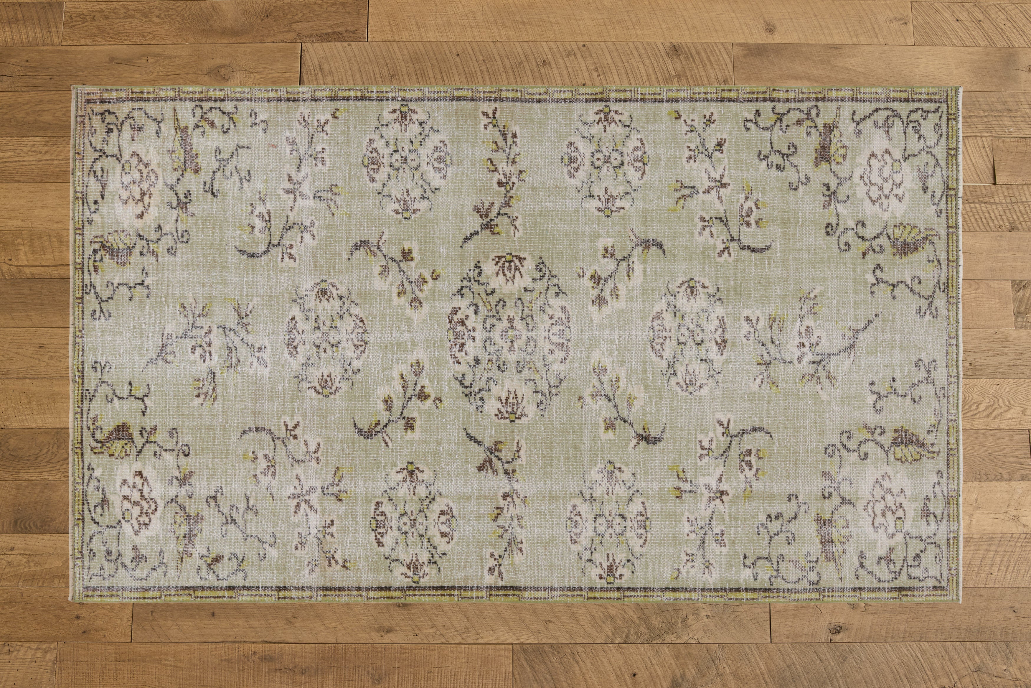 Nicky Kehoe - Turkish Sage Floral Rug 4’7 X 7’11