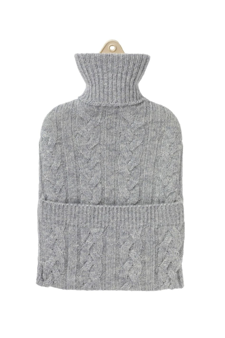 Johnstons of Elgin - Cable Grey Cashmere Hot Water Bottle
