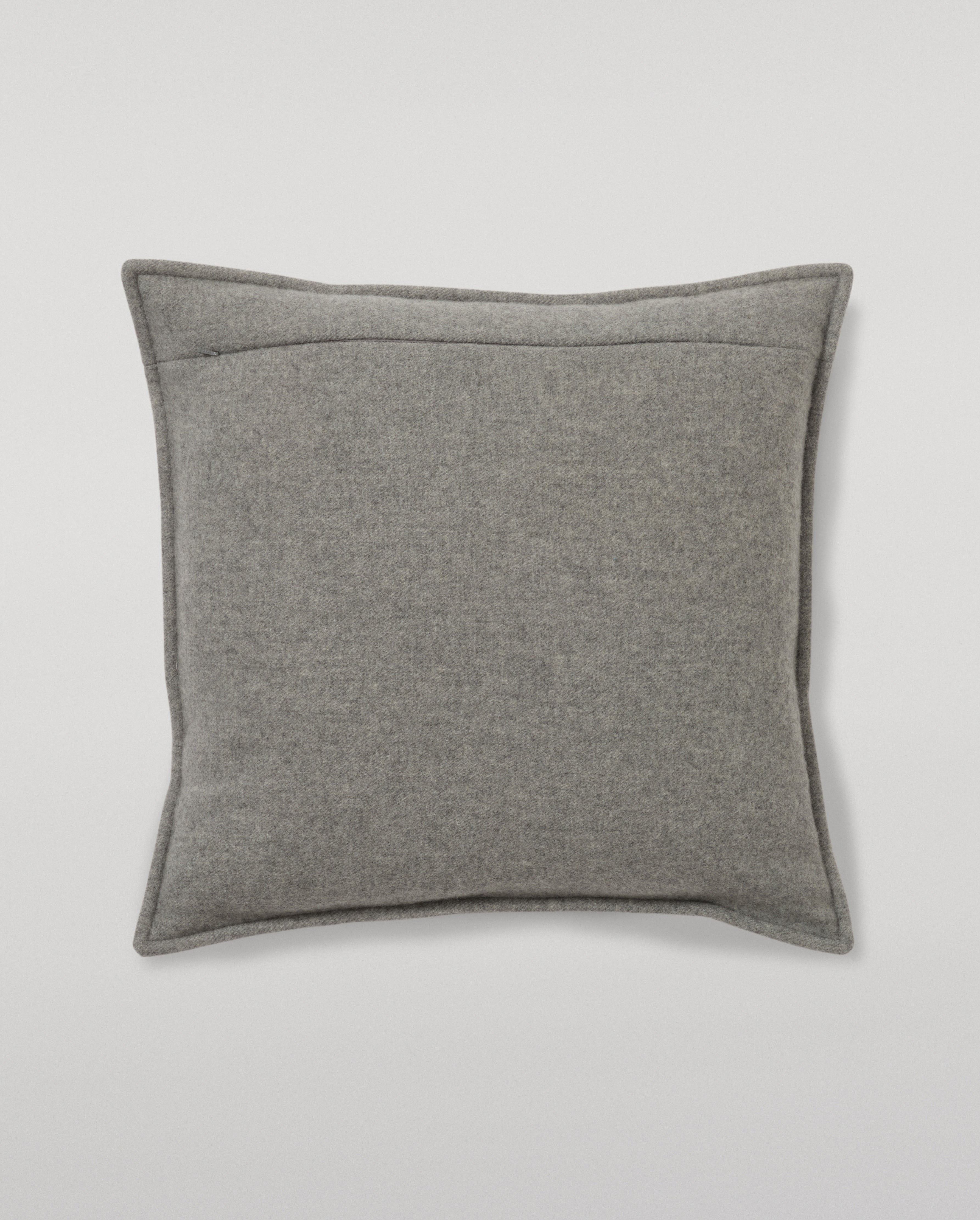 Johnstons of Elgin - Art Geometric Grey & Natural Cashmere Cushion