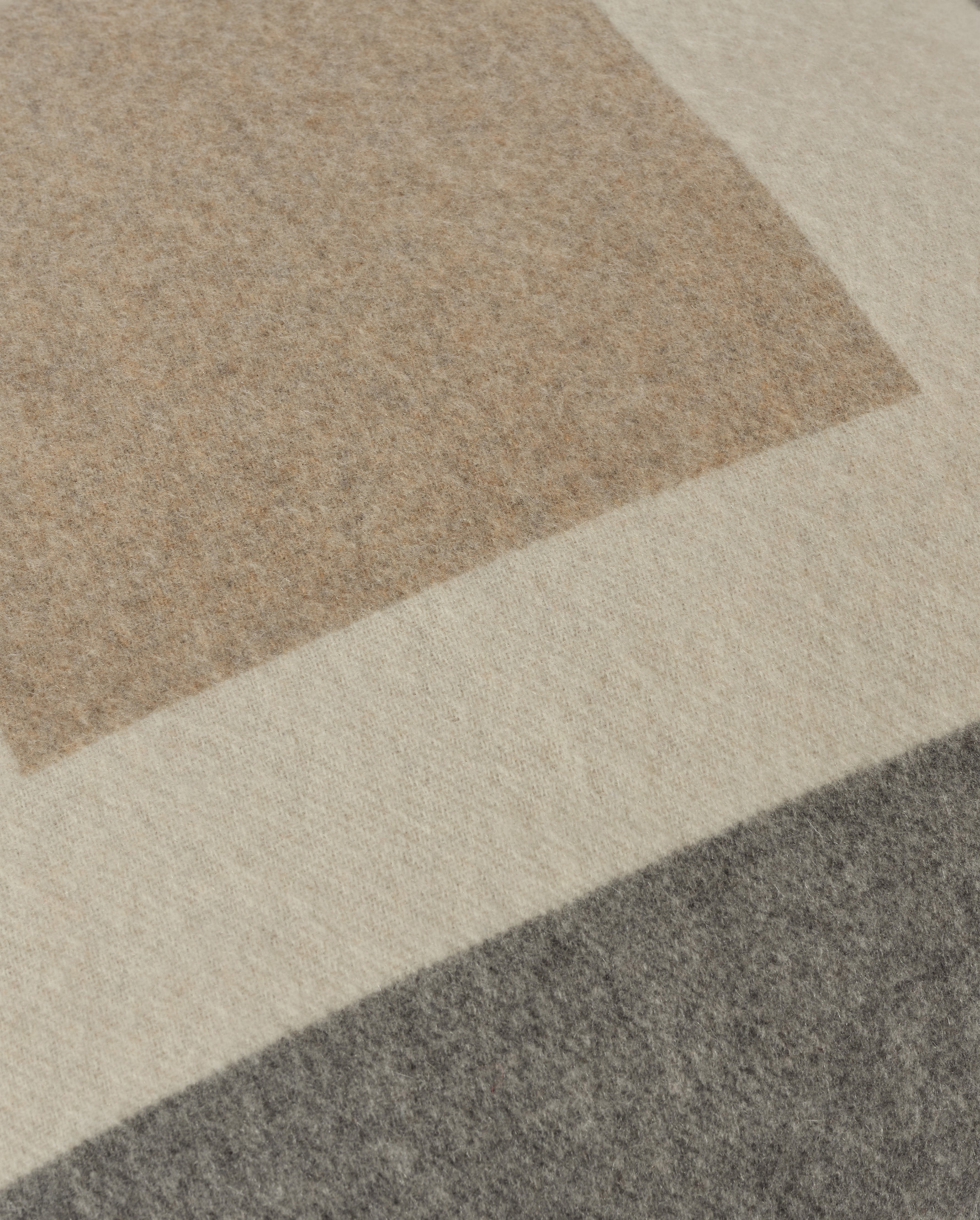 Johnstons of Elgin - Art Geometric Grey & Natural Cashmere Cushion