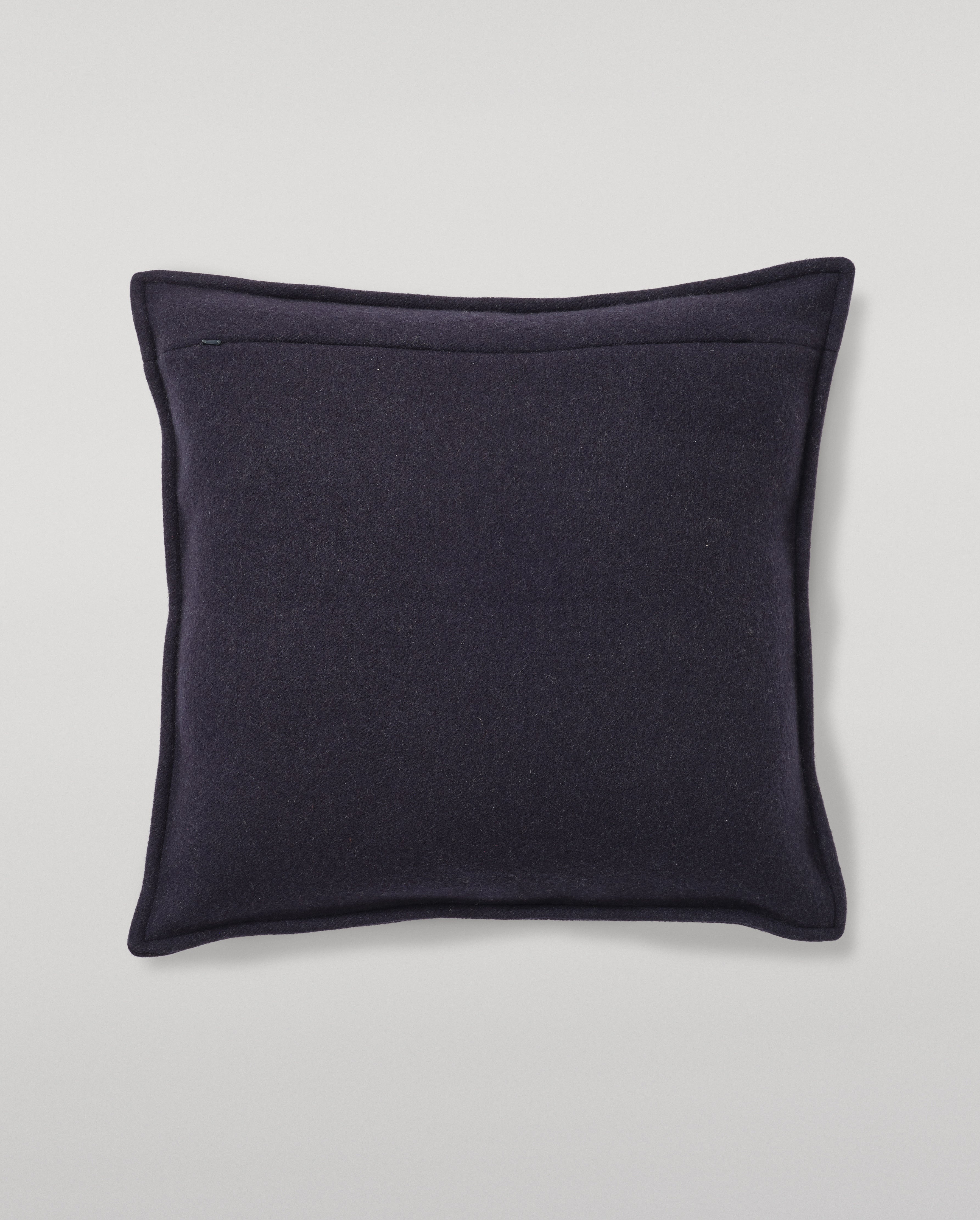 Johnstons of Elgin - Art Geometric Navy & Grey Cashmere Cushion
