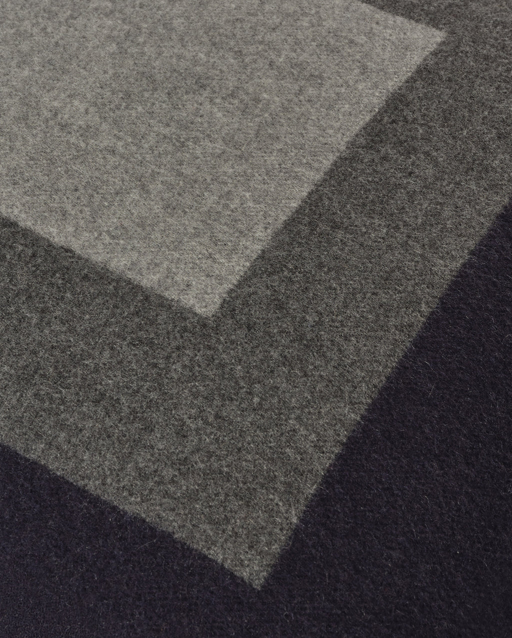 Johnstons of Elgin - Art Geometric Navy & Grey Cashmere Cushion
