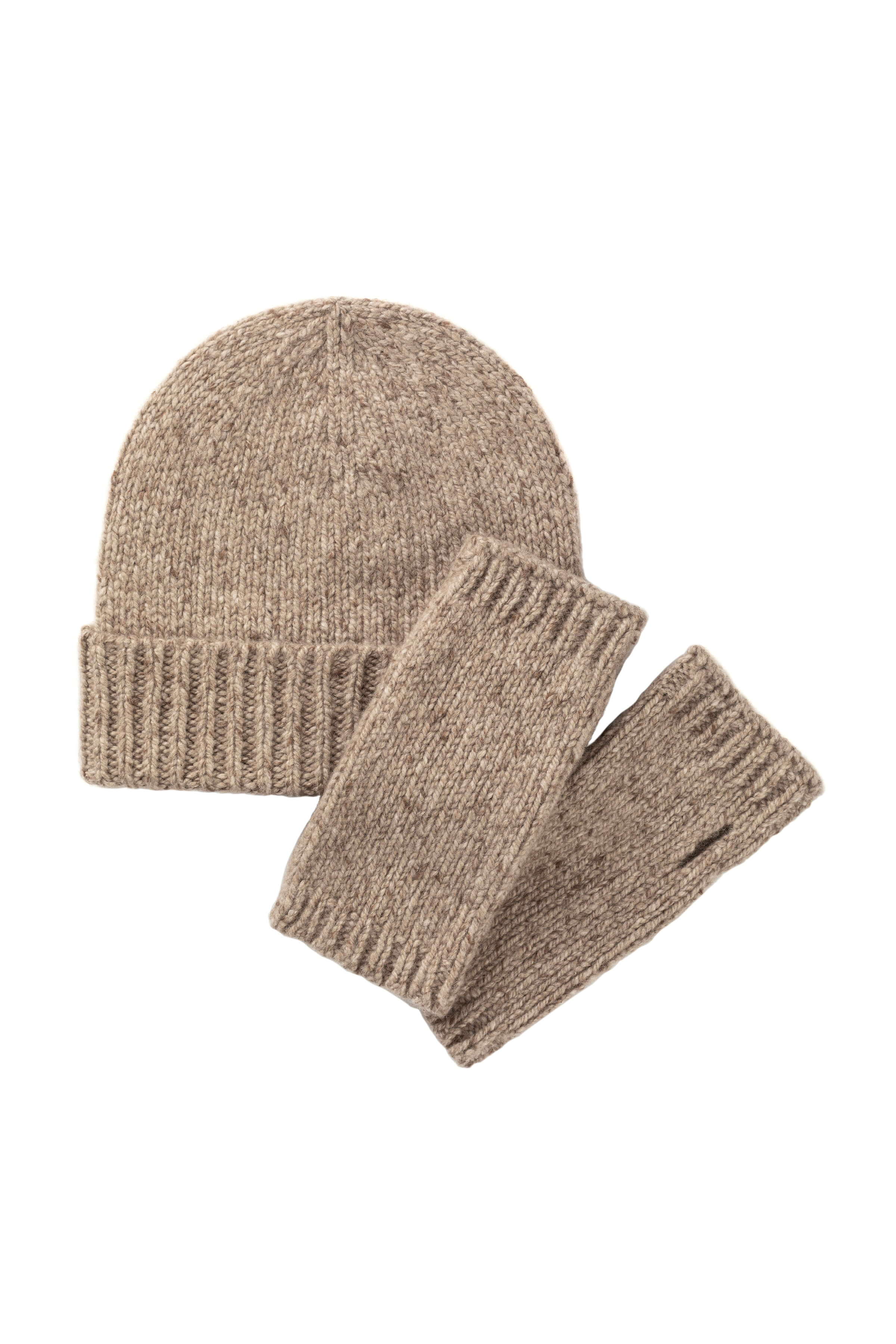 Johnstons of Elgin - Donegal Cashmere Light Brown Wrist Warmers