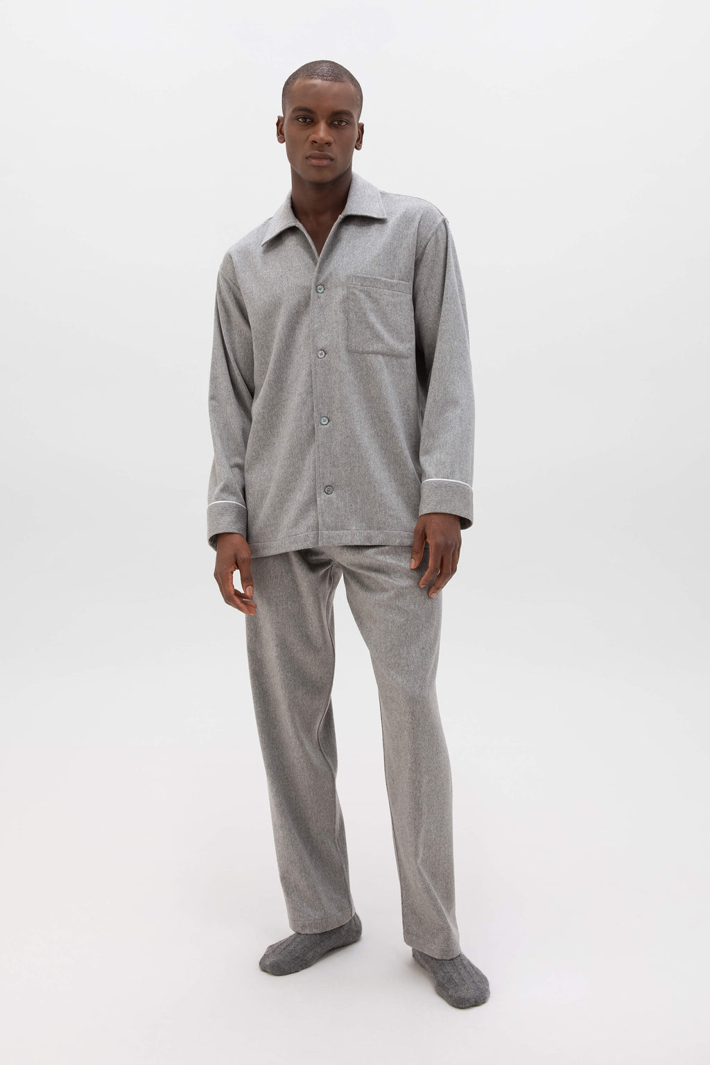Johnstons of Elgin - Light Grey Cashmere Pyjama Lounge Set