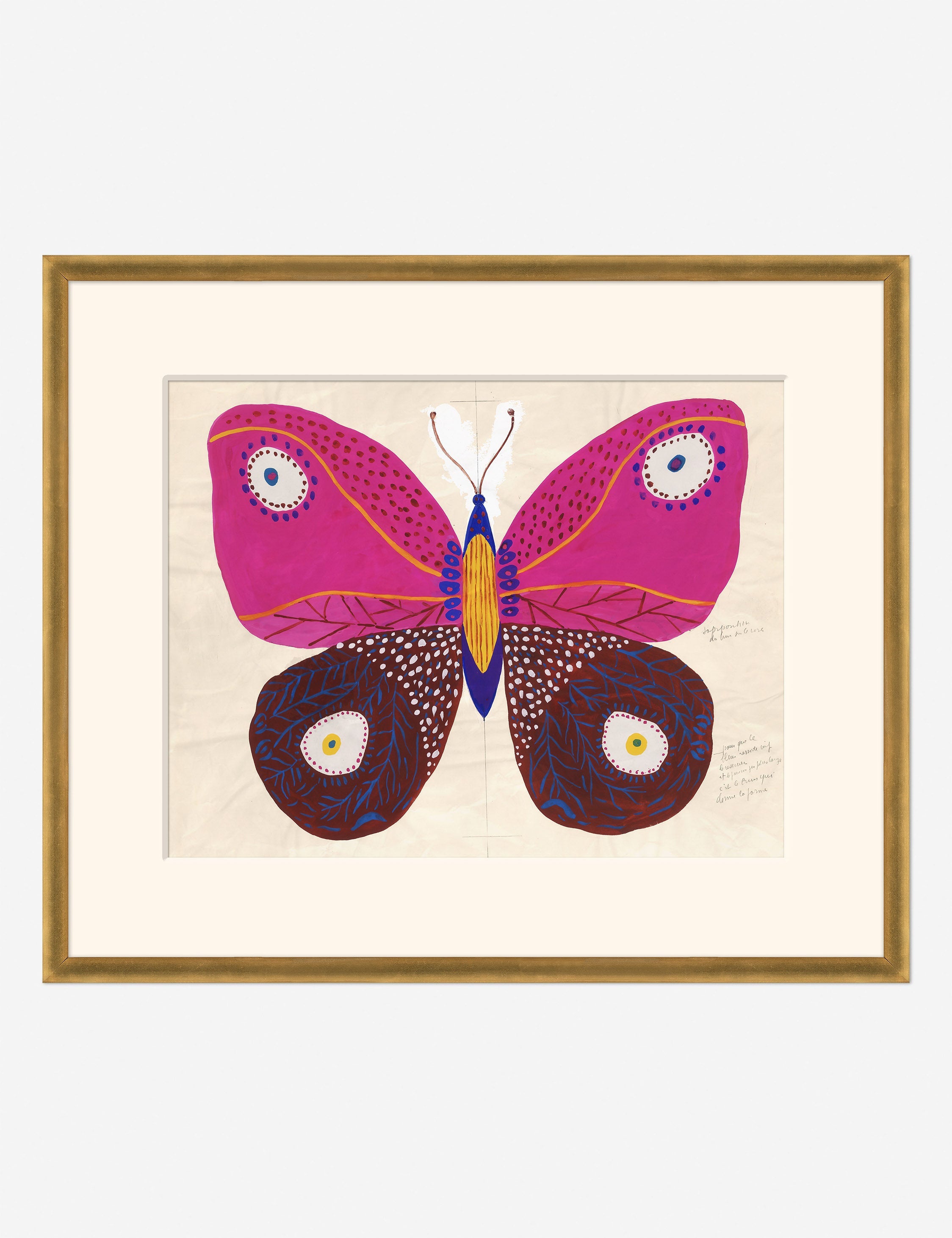 Lulu and Georgia - Pink Butterfly Print by Paule Marrot