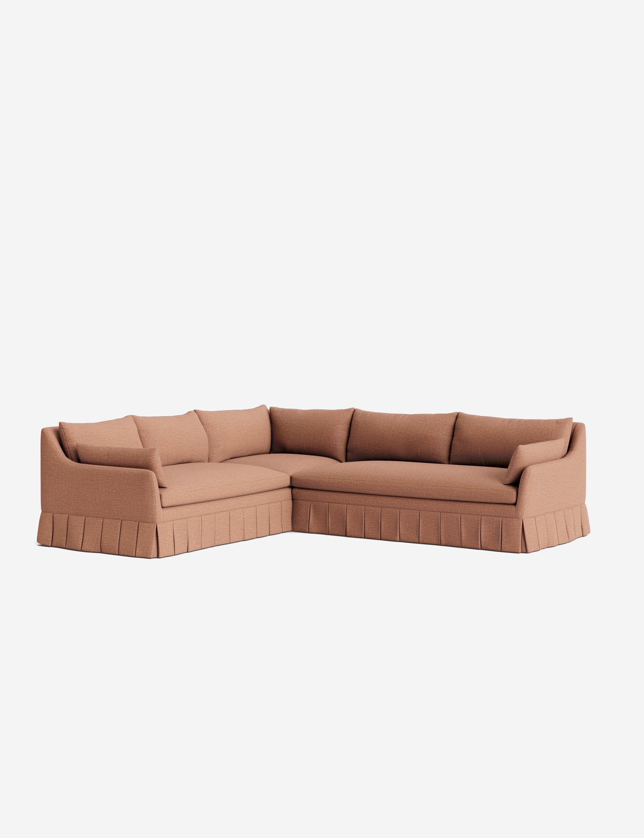 Lulu and Georgia - Portola Luxe Depth Pleated Corner Sectional Sofa