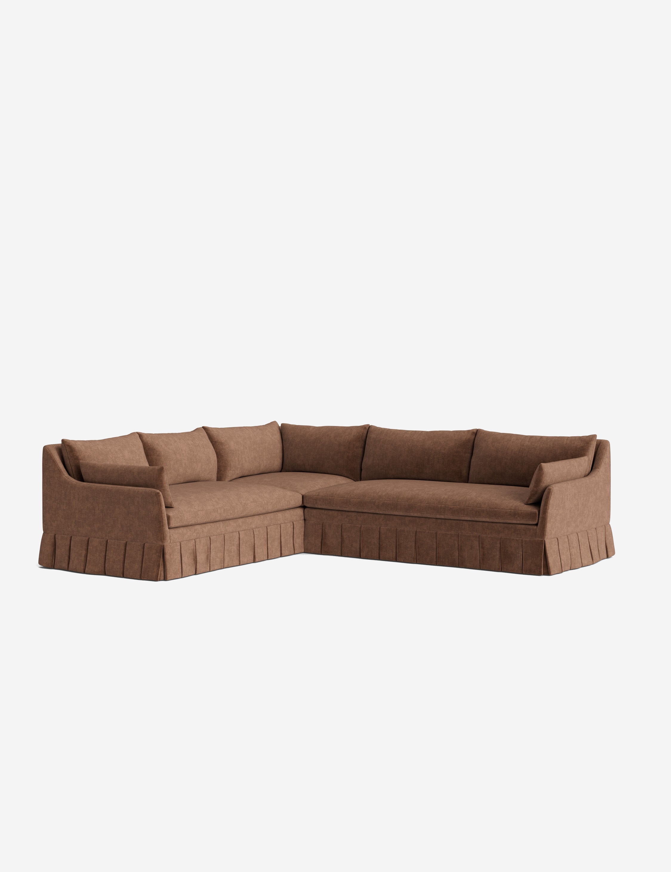 Lulu and Georgia - Portola Luxe Depth Pleated Corner Sectional Sofa