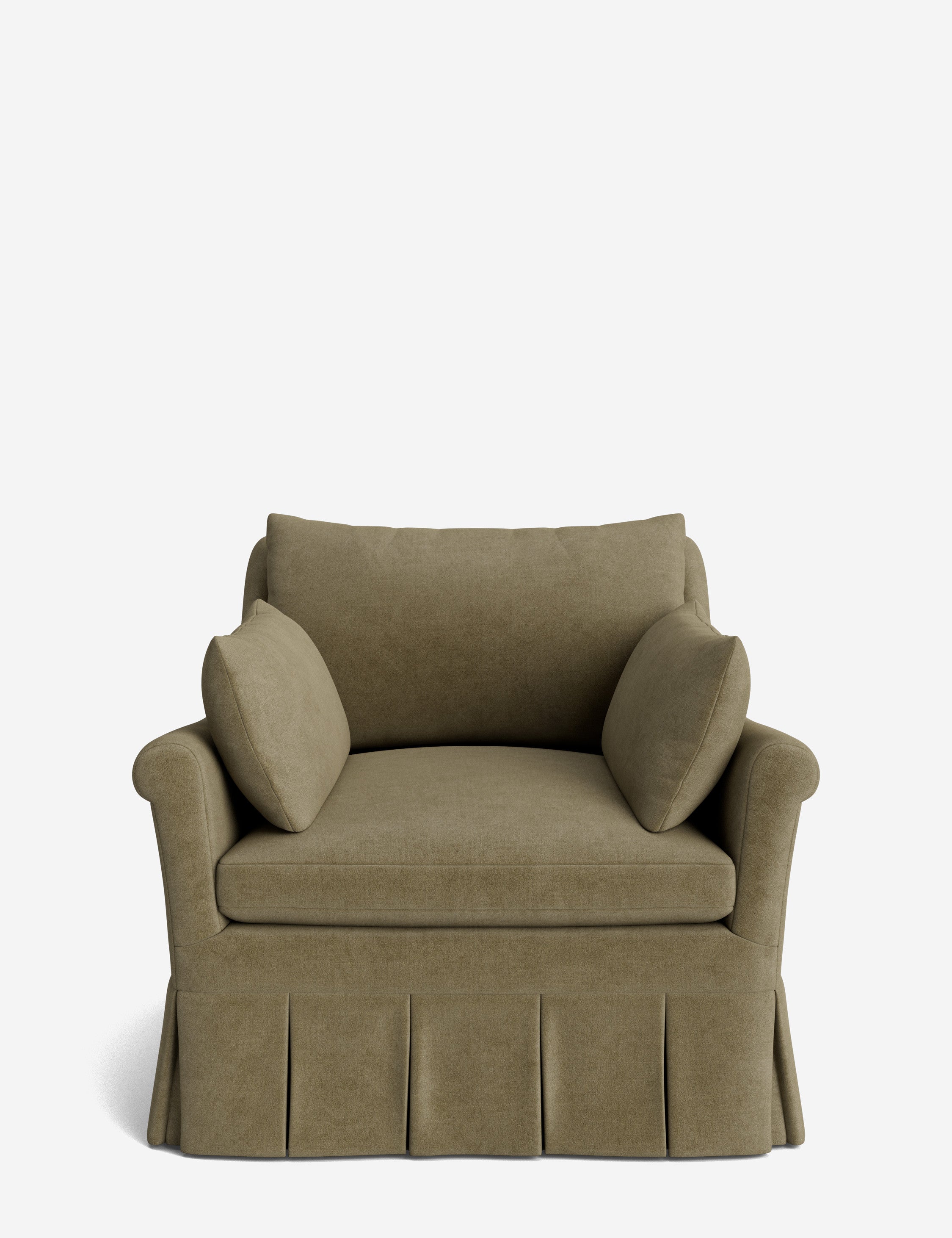 Lulu and Georgia - Portola Rolled Arm Luxe Depth Pleated Chair