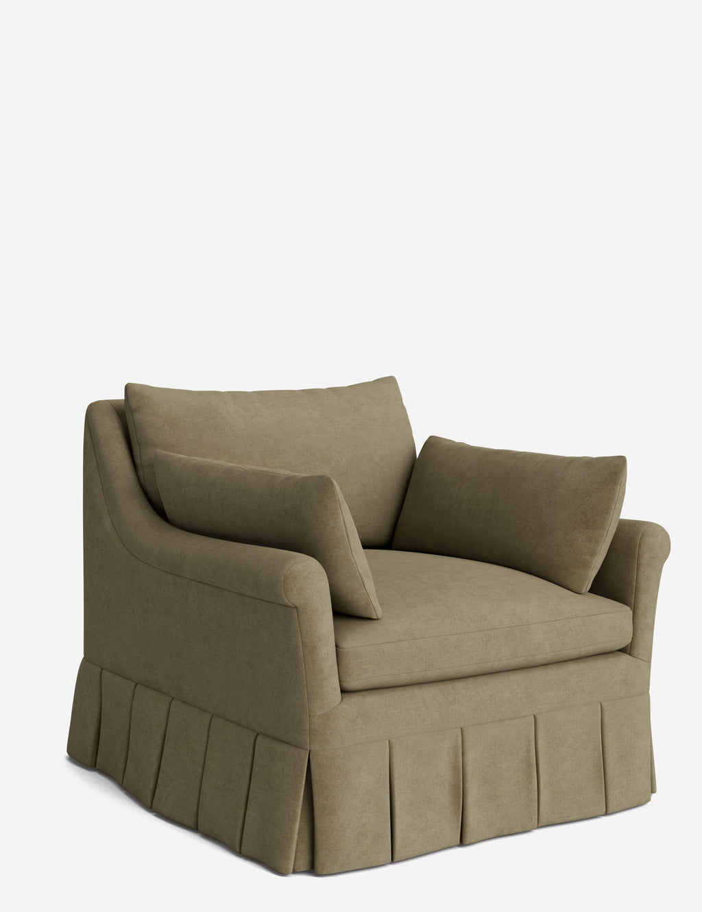 Lulu and Georgia - Portola Rolled Arm Luxe Depth Pleated Chair