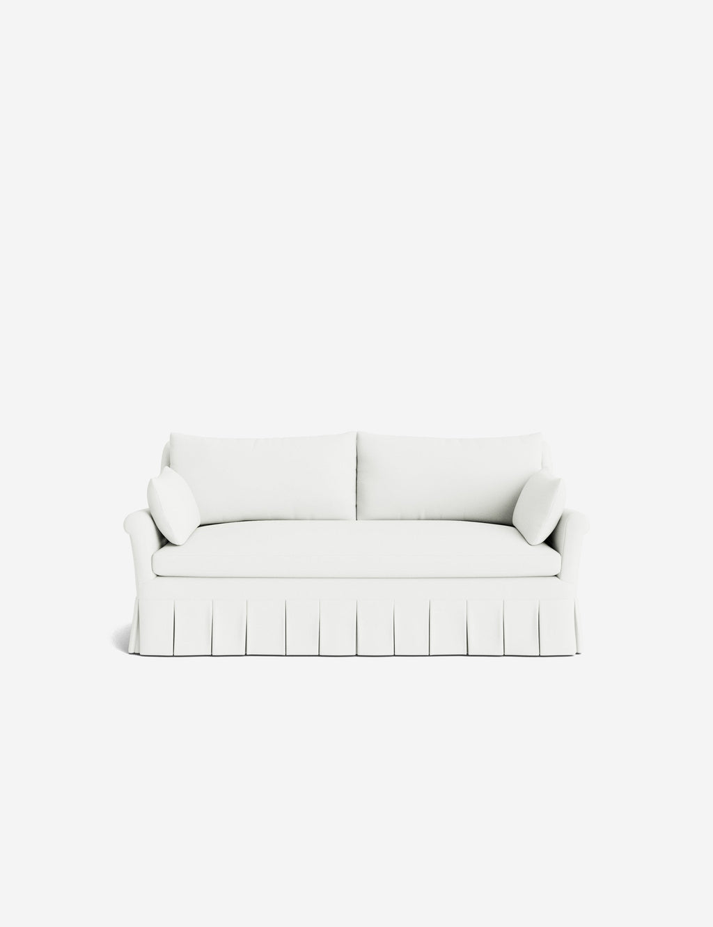 Lulu and Georgia - Portola Rolled Arm Luxe Depth Pleated Sofa