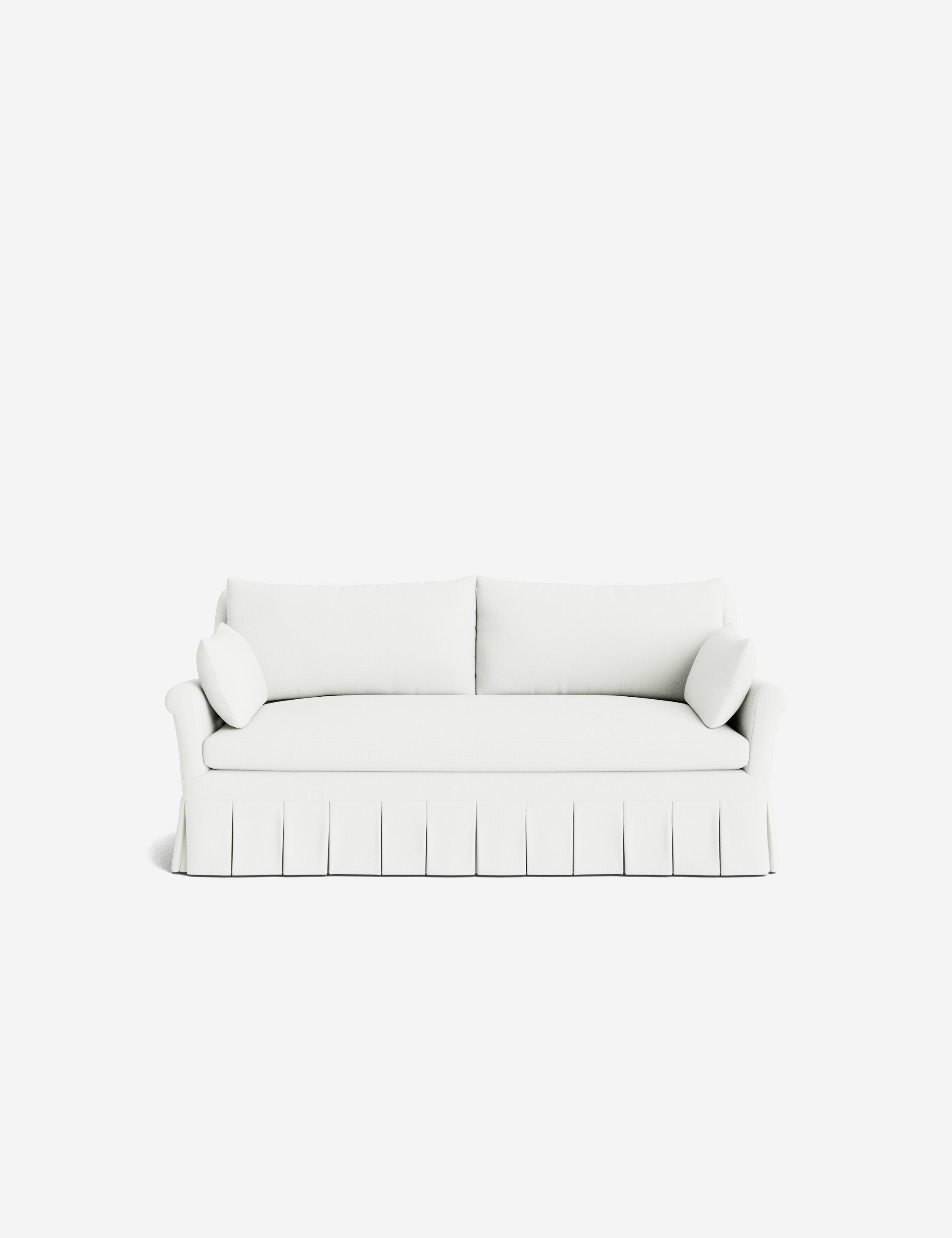 Lulu and Georgia - Portola Rolled Arm Luxe Depth Pleated Sofa