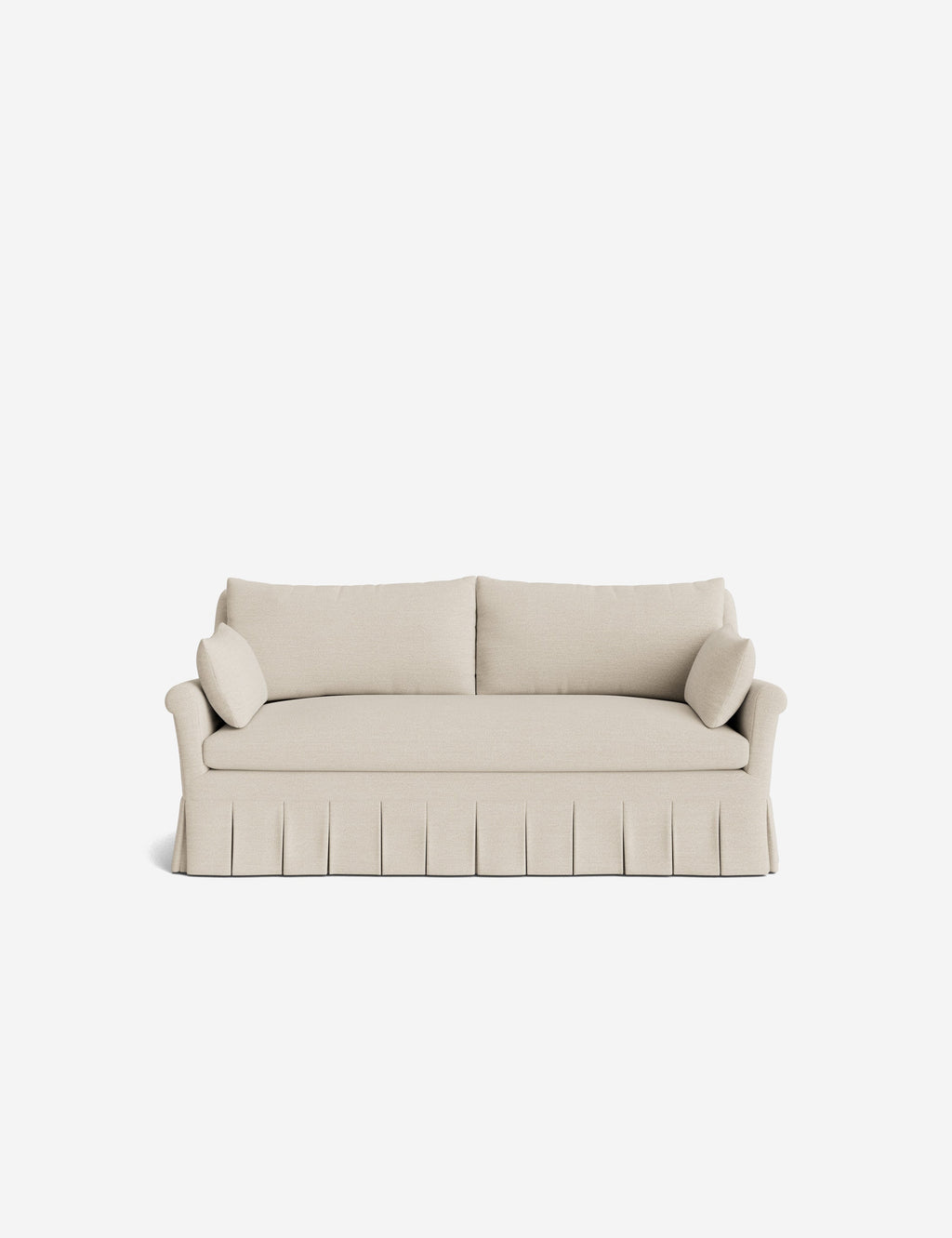 Lulu and Georgia - Portola Rolled Arm Luxe Depth Pleated Sofa