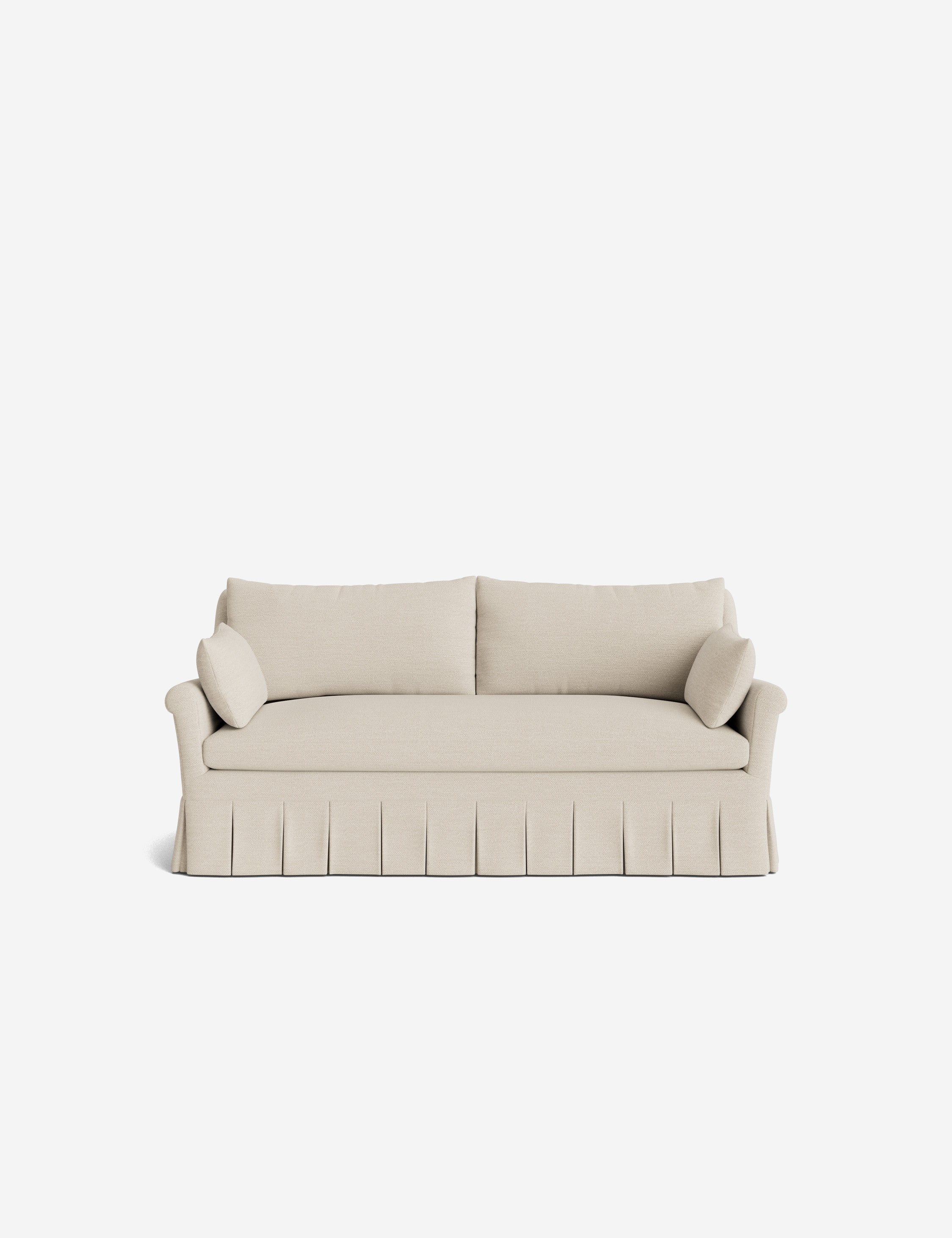 Lulu and Georgia - Portola Rolled Arm Luxe Depth Pleated Sofa