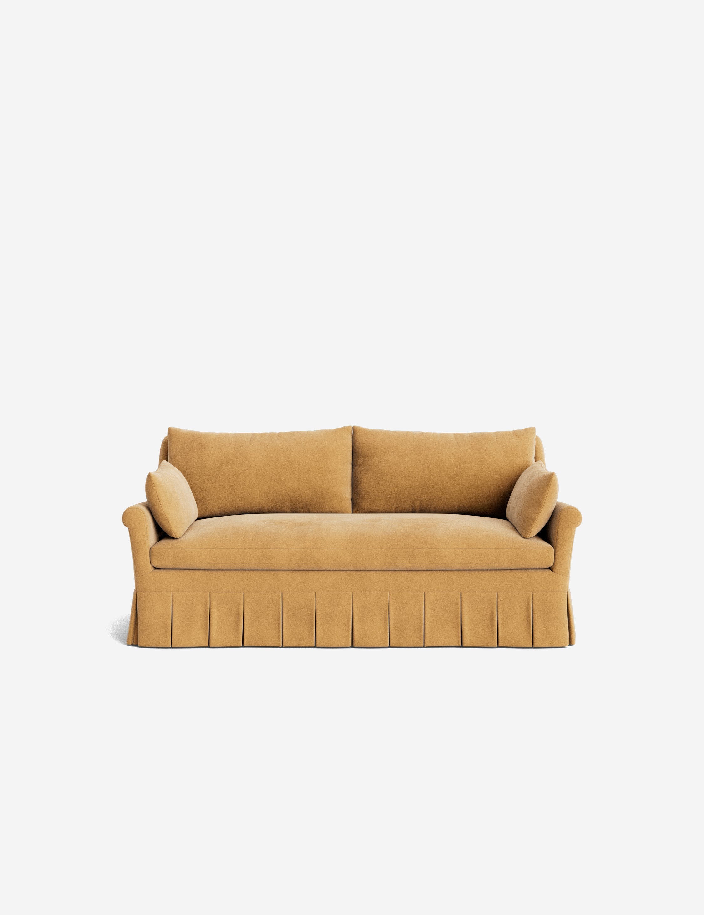 Lulu and Georgia - Portola Rolled Arm Luxe Depth Pleated Sofa