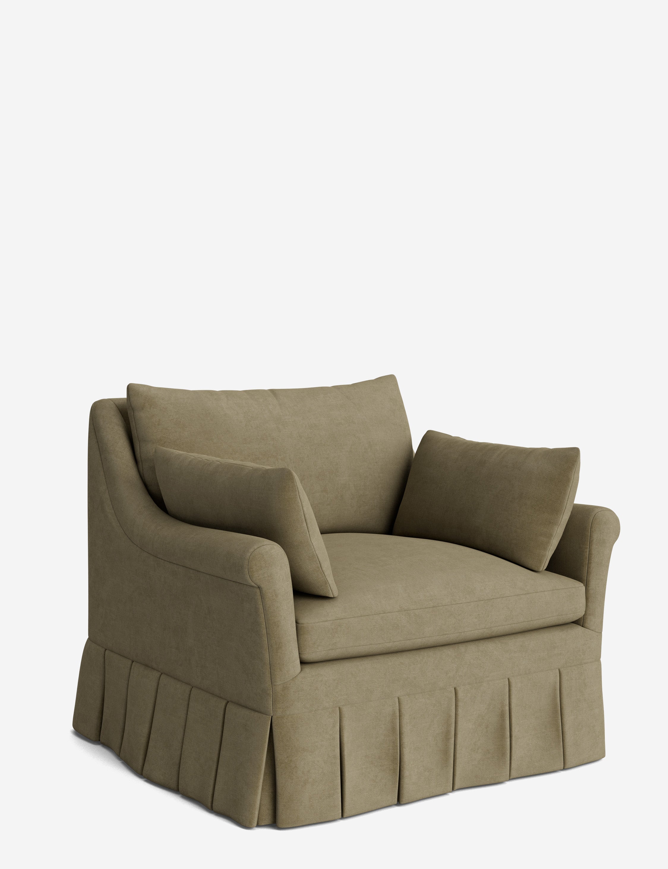 Lulu and Georgia - Portola Rolled Arm Pleated Accent Chair