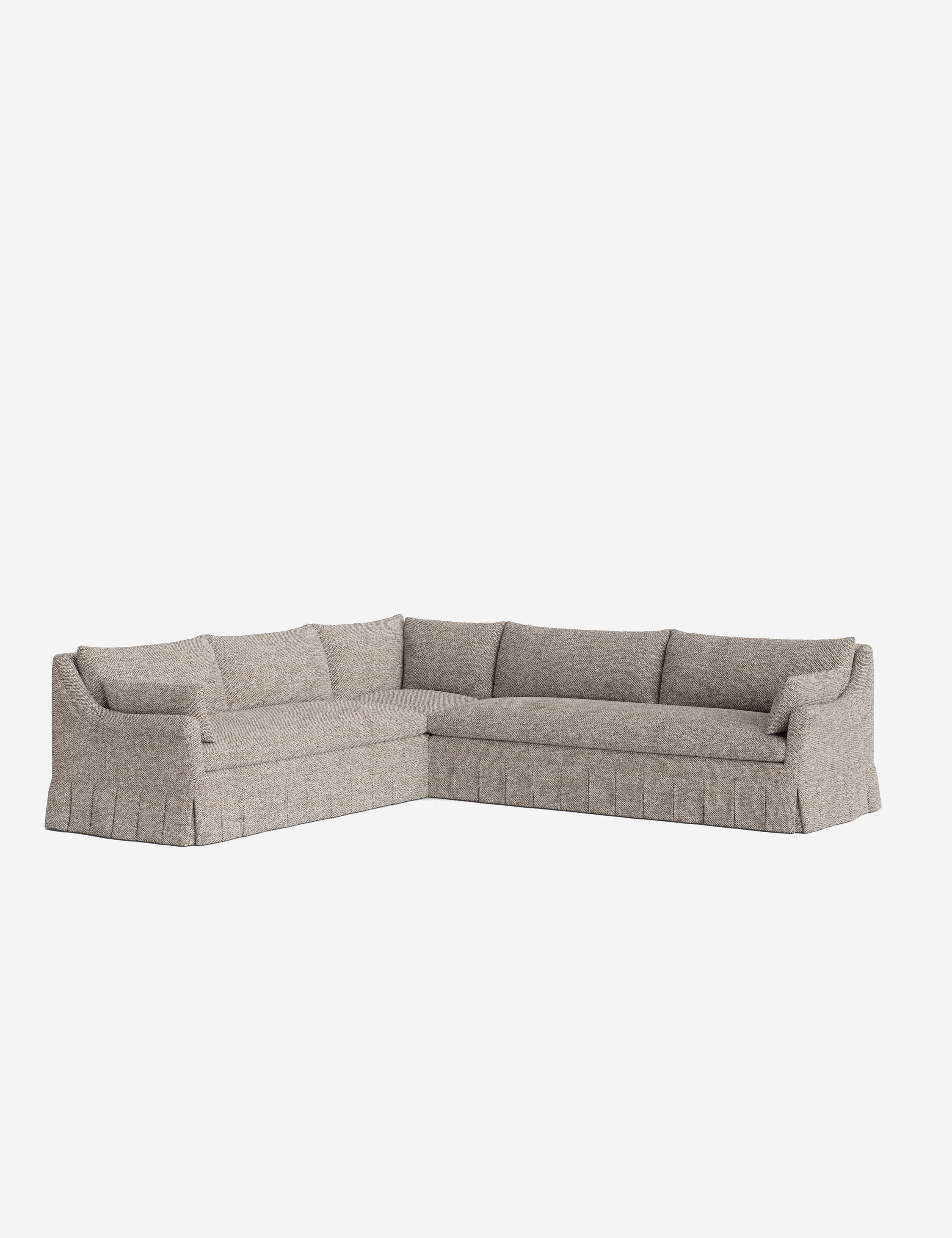 Lulu and Georgia - Portola Rolled Arm Pleated Sectional Sofa