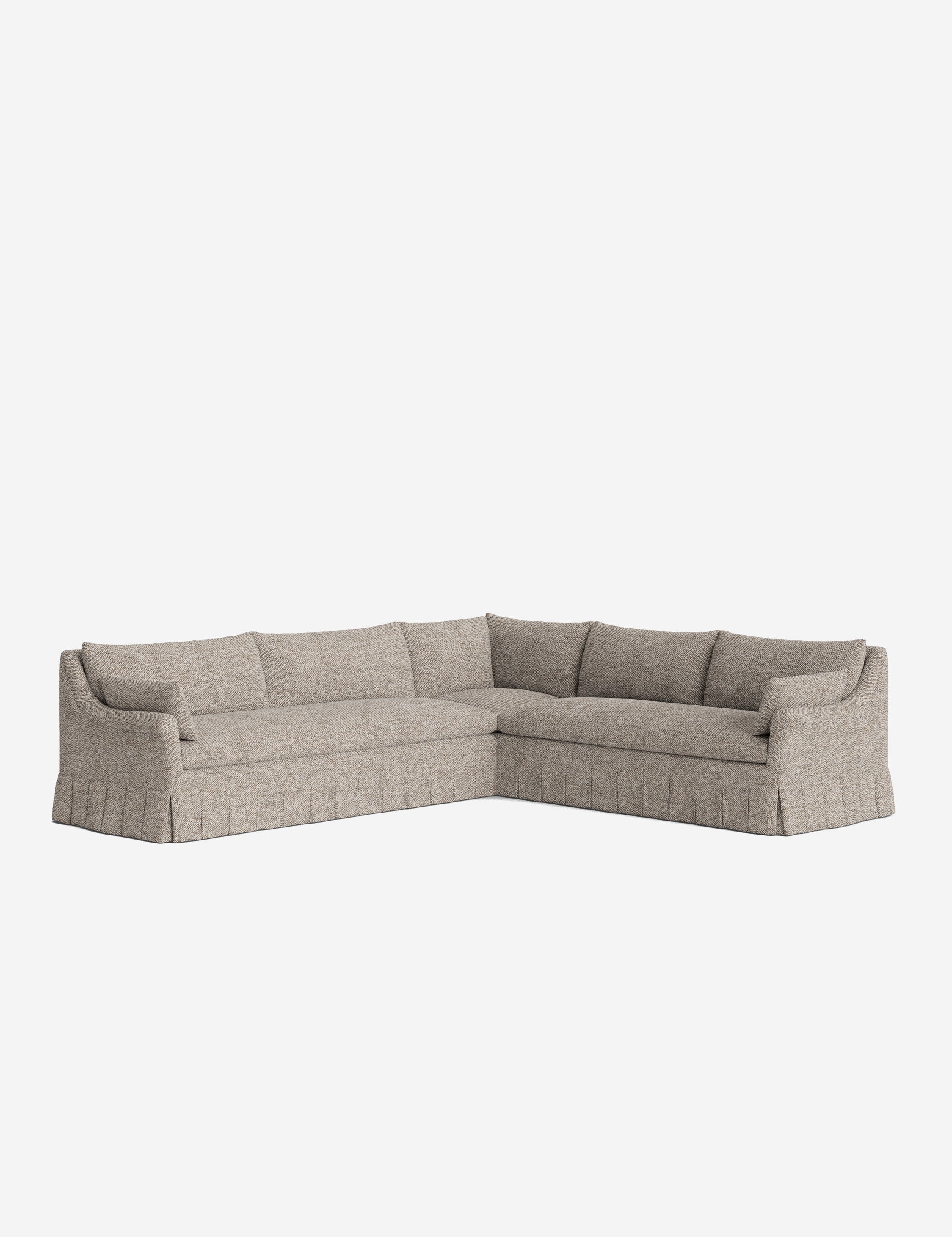 Lulu and Georgia - Portola Rolled Arm Pleated Sectional Sofa
