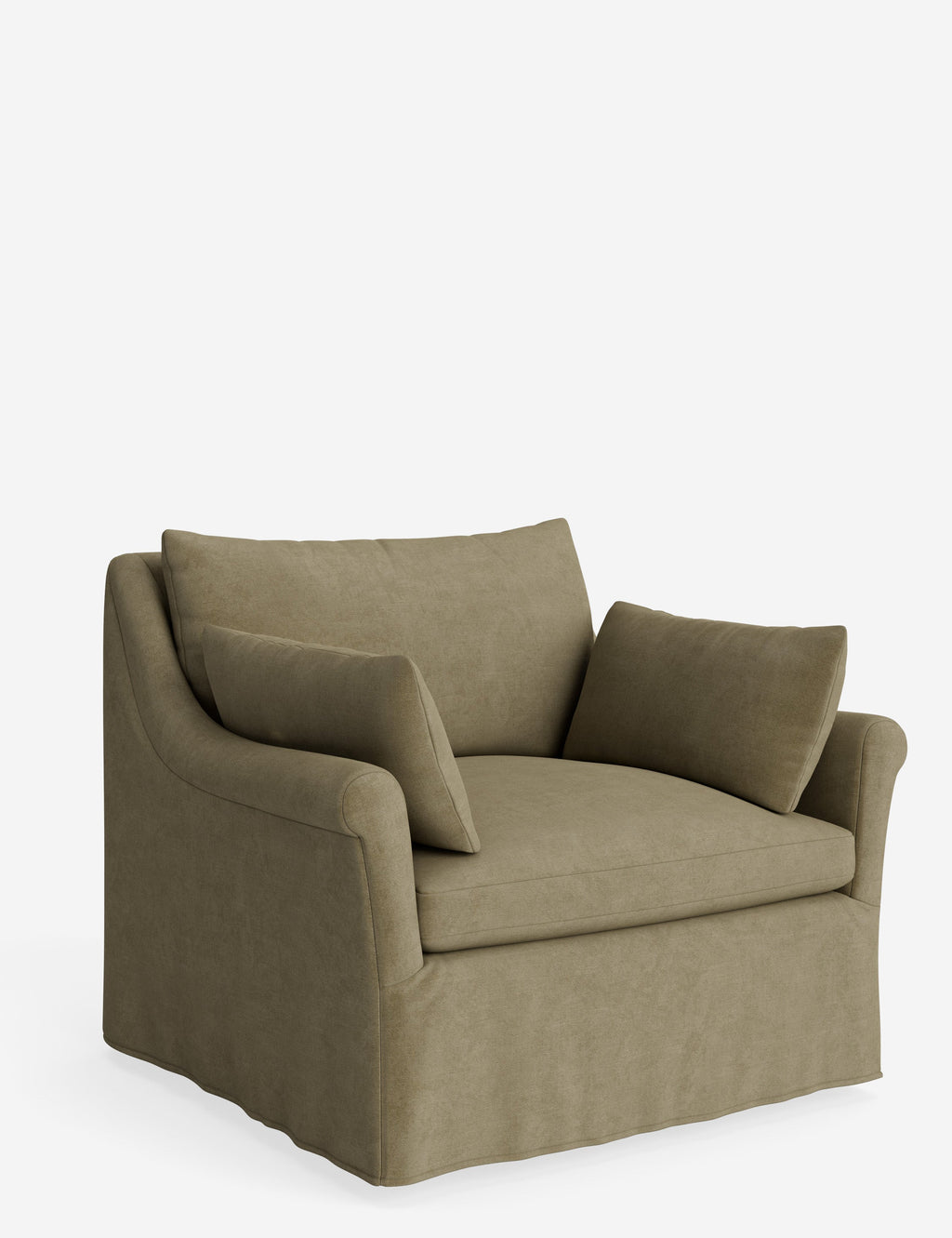 Lulu and Georgia - Portola Rolled Arm Slipcover Chair