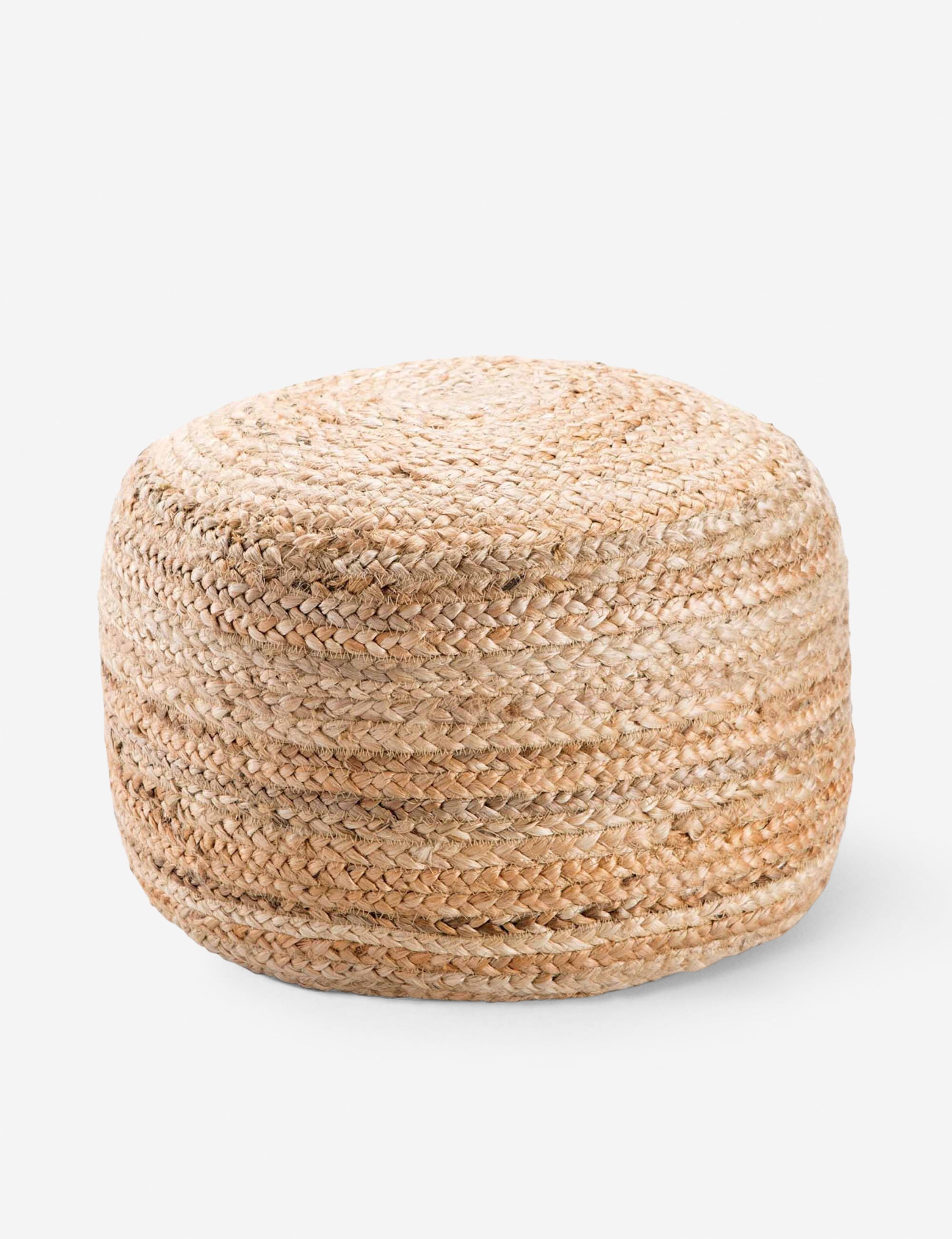 Lulu and Georgia - Patan Round Pouf, Natural