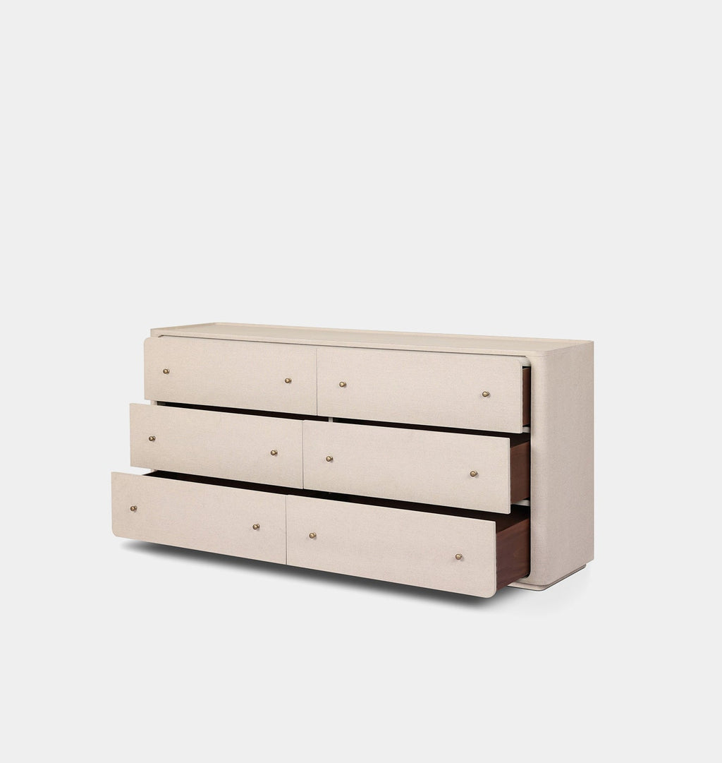 Amber Interiors - Paula 6 Drawer Dresser