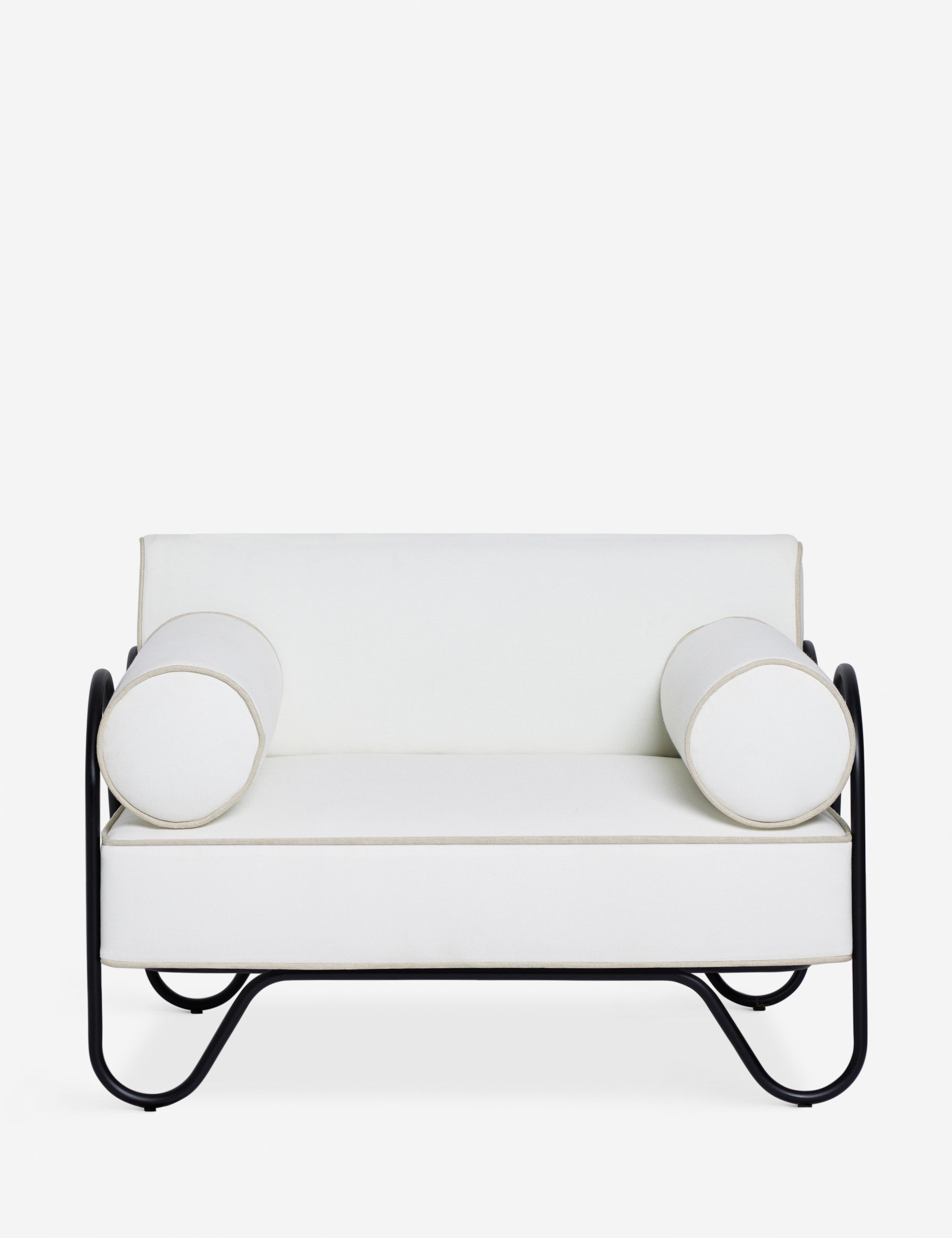 Lulu and Georgia - Peggy Outdoor Accent Chair, Ivory by Sarah Sherman Samuel