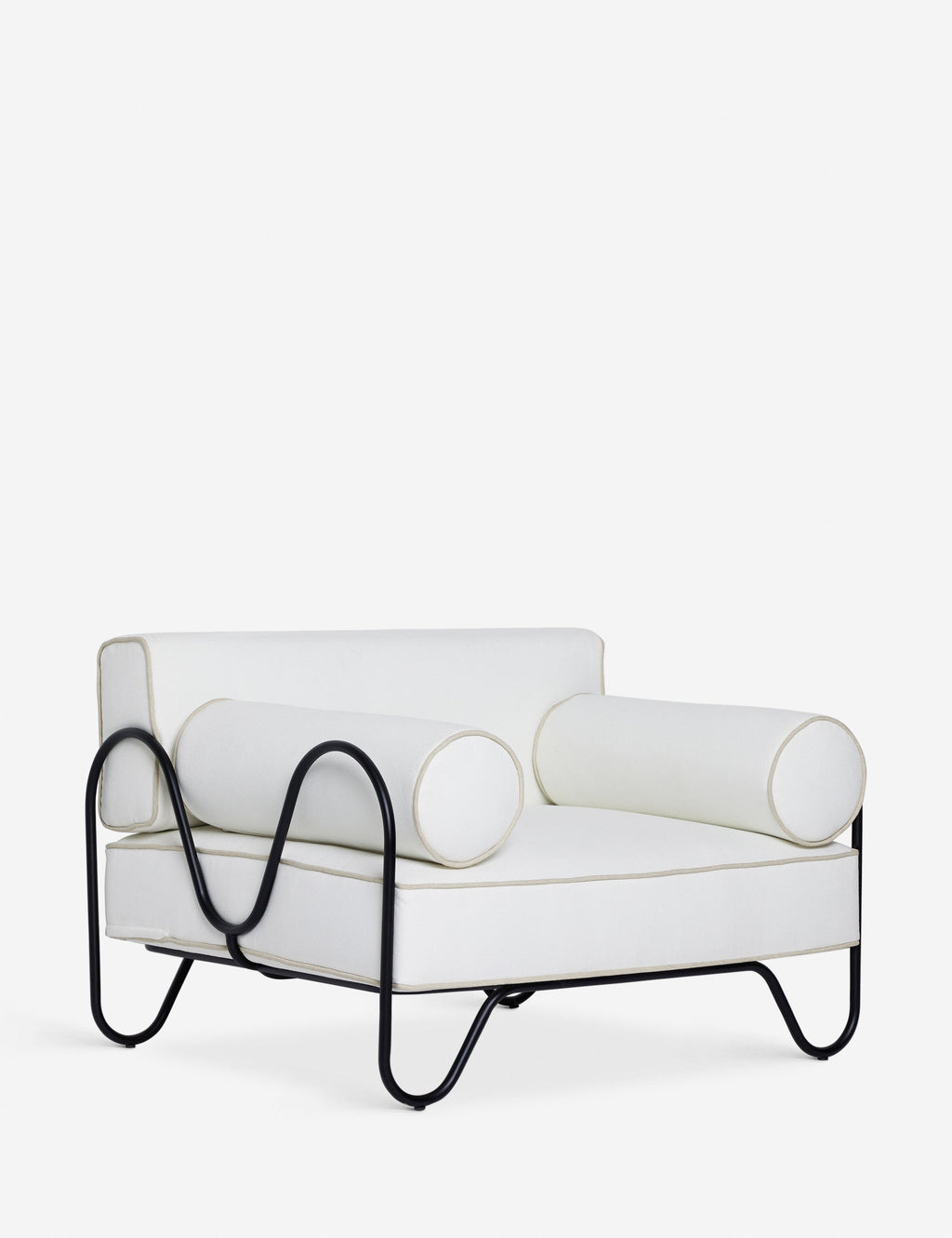 Lulu and Georgia - Peggy Outdoor Accent Chair, Ivory by Sarah Sherman Samuel