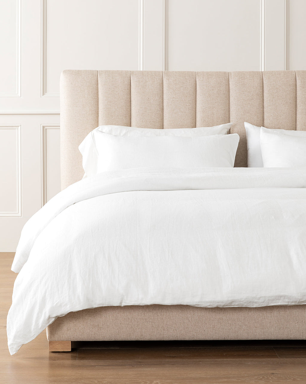 McGee & Co - Penelope White Linen Duvet Cover